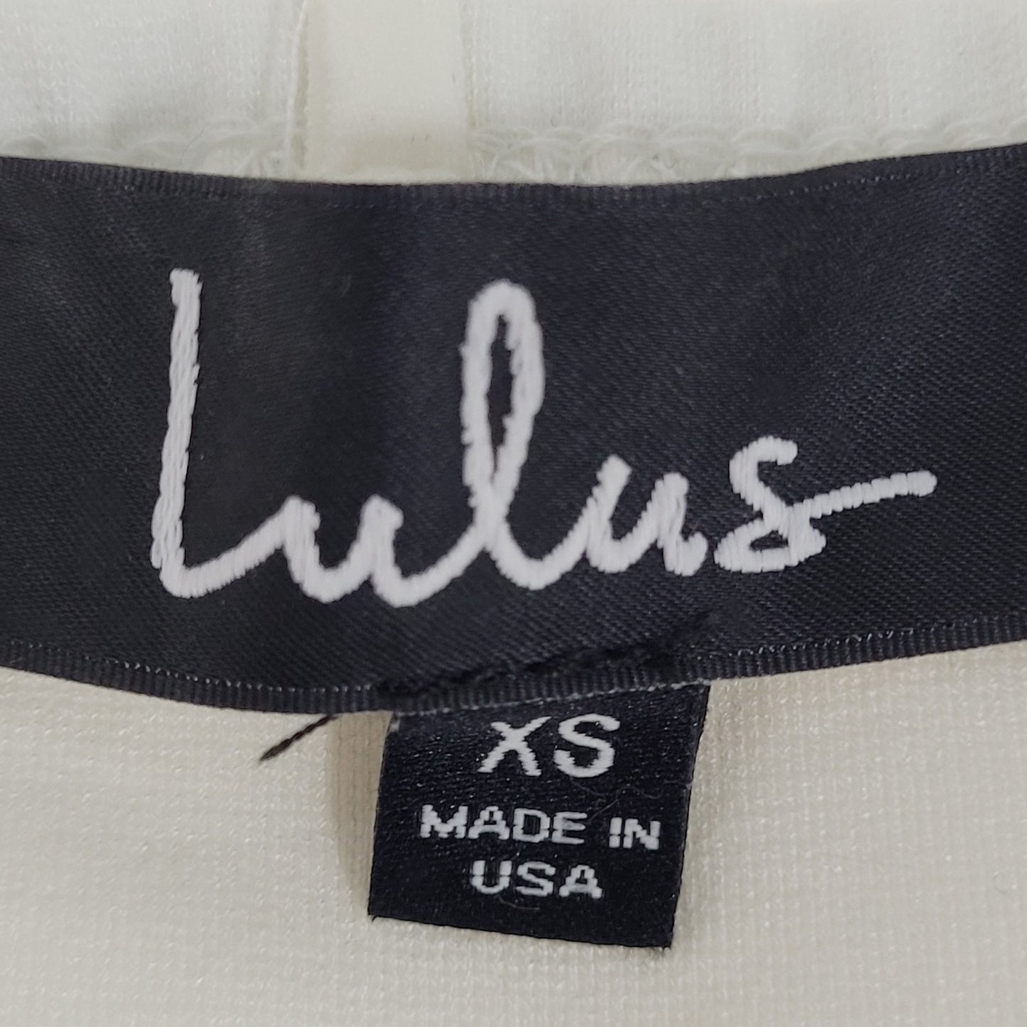 Lulus White Strappy Back Slit Stretch Lined Bodycon Dress USA Made Size XS