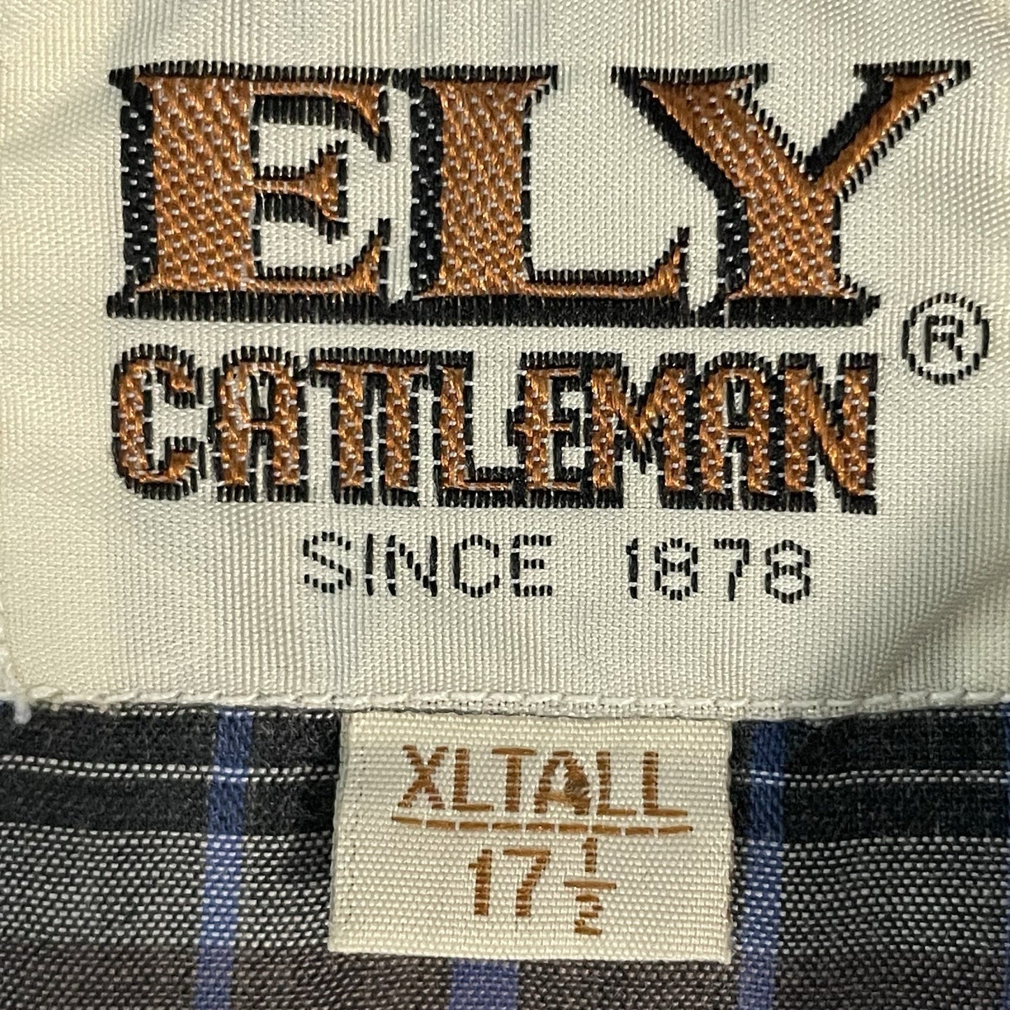VTG Ely Cattleman Plaid Pearl Snap Western Short Sleeve Shirt Size XLT 17-1/2
