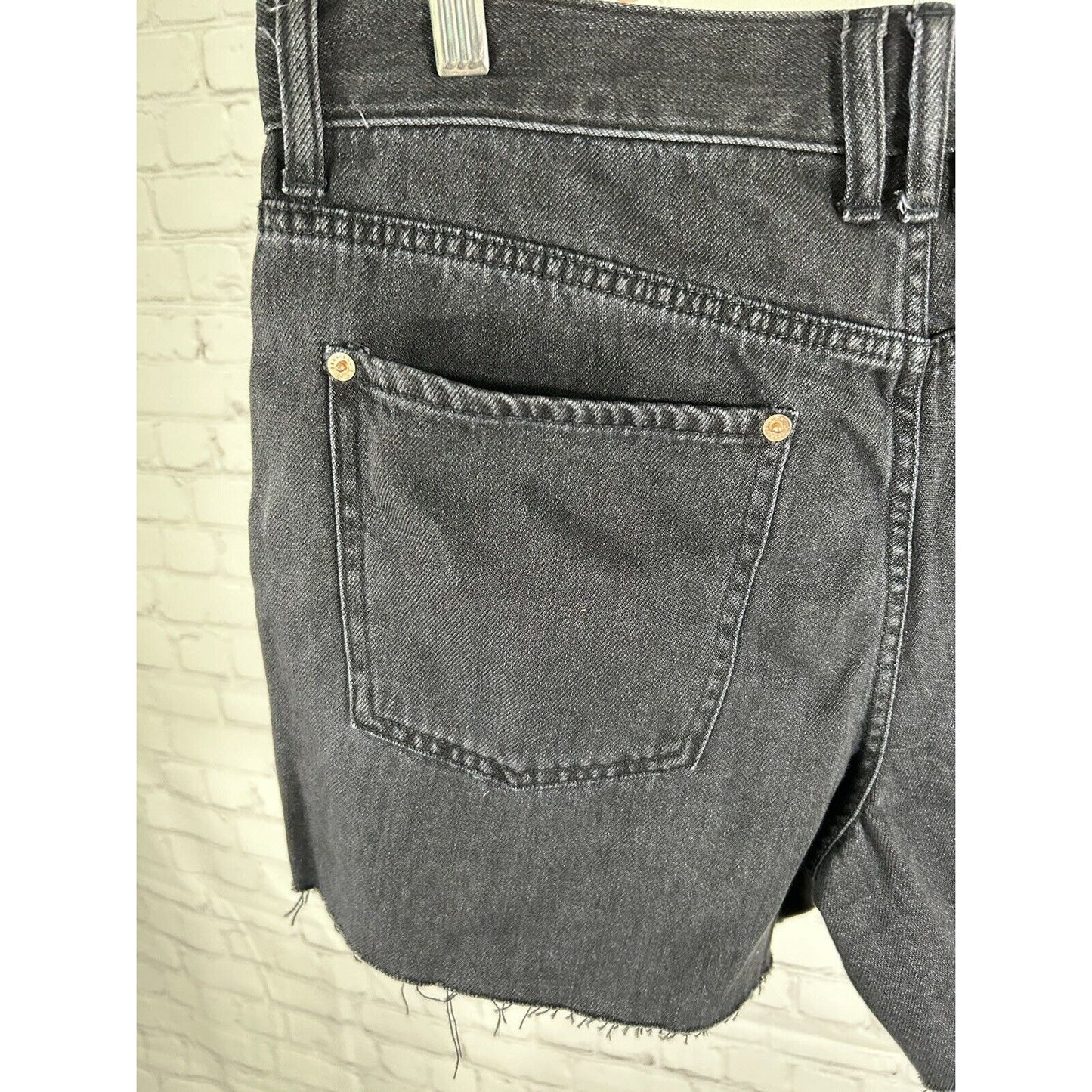 NWT We The Free Black Room Rocker High Rise Cut Off Denim Shorts 31 (33x4.5)