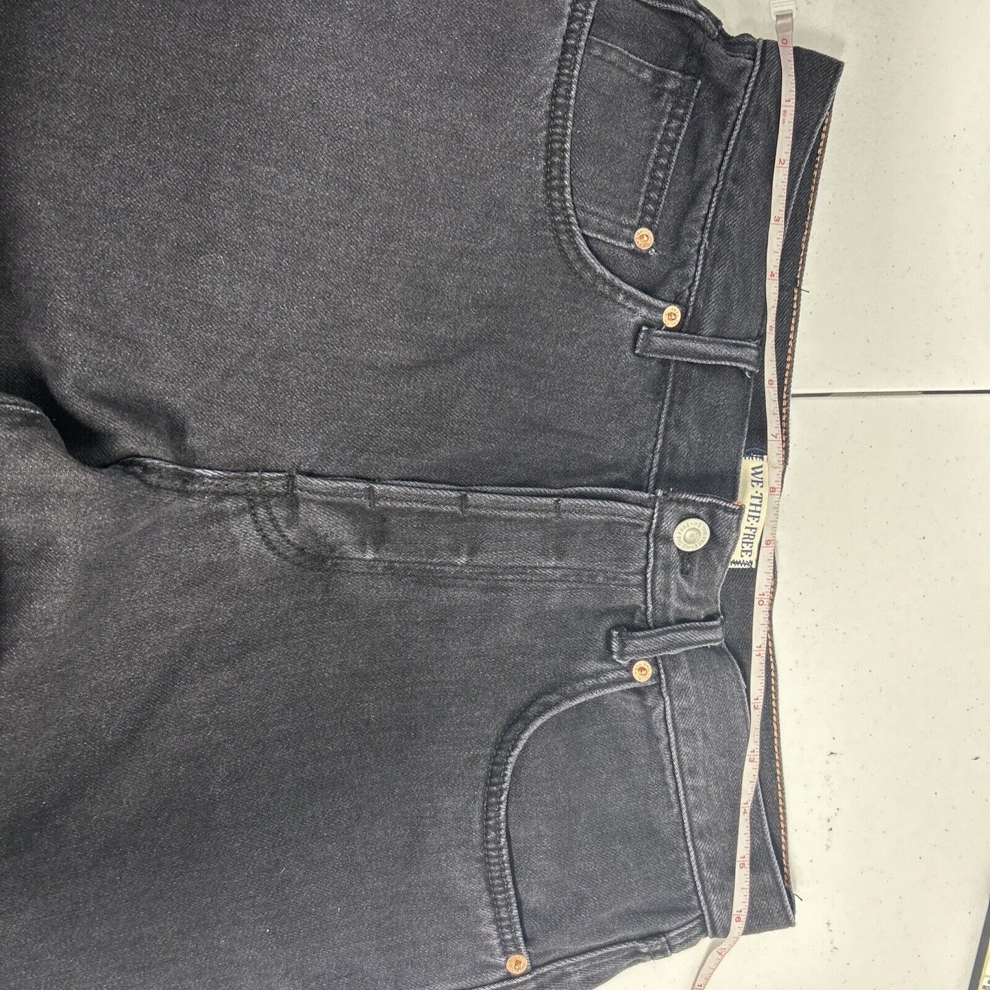 NWT We The Free Black Room Rocker High Rise Cut Off Denim Shorts 31 (33x4.5)