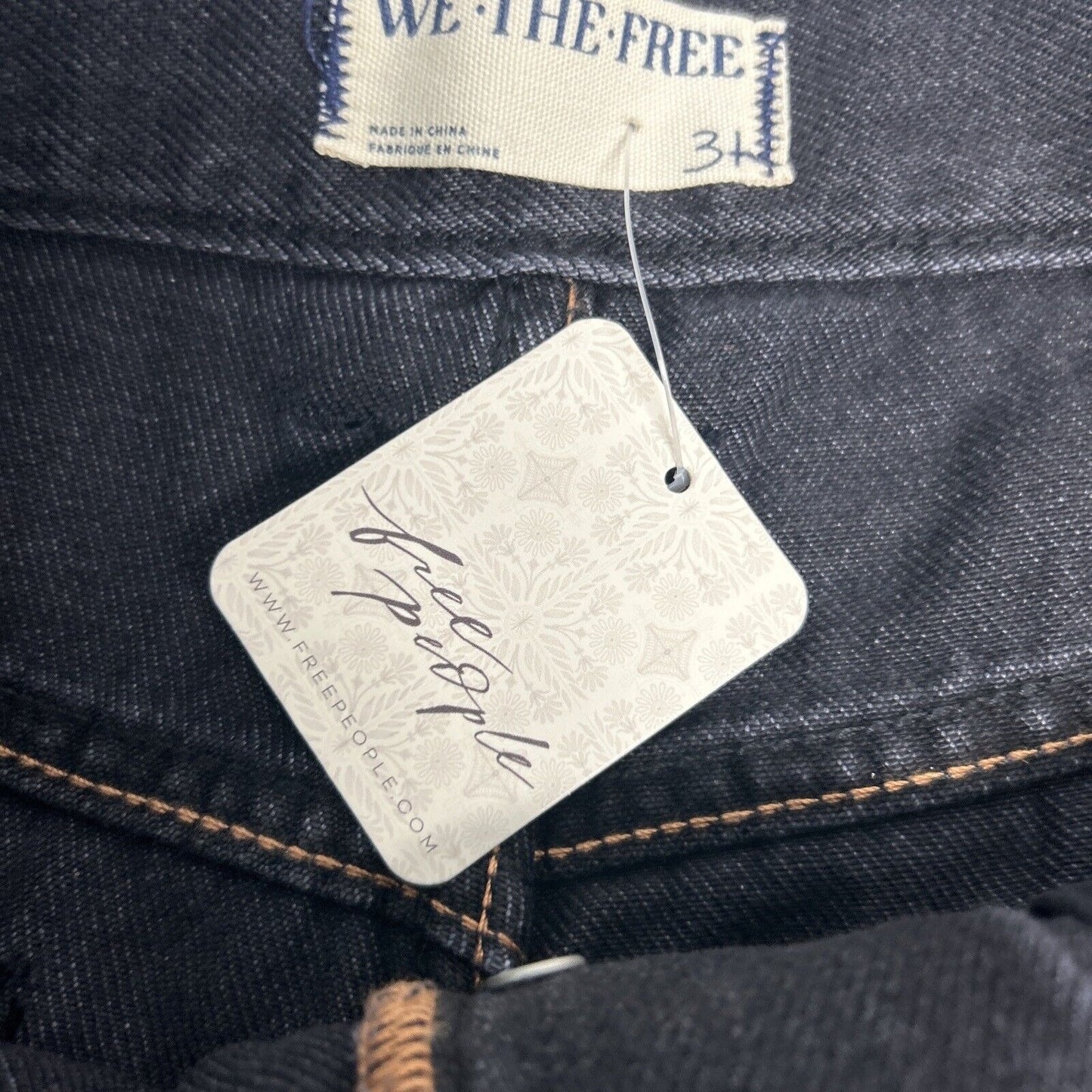 NWT We The Free Black Room Rocker High Rise Cut Off Denim Shorts 31 (33x4.5)