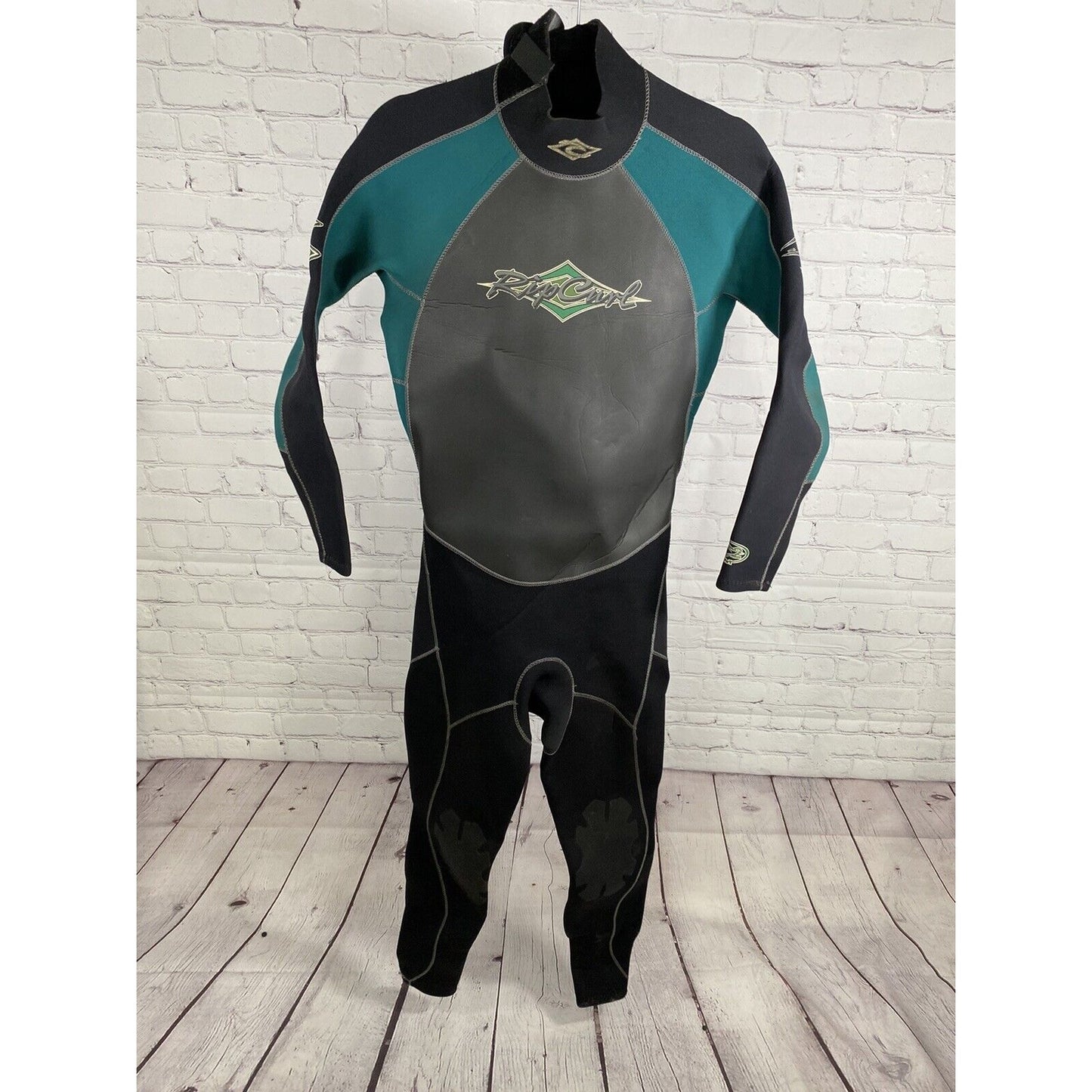 Rip Curl Tube Tested Black Green One Piece Full Body Wetsuit Unisex Adult S