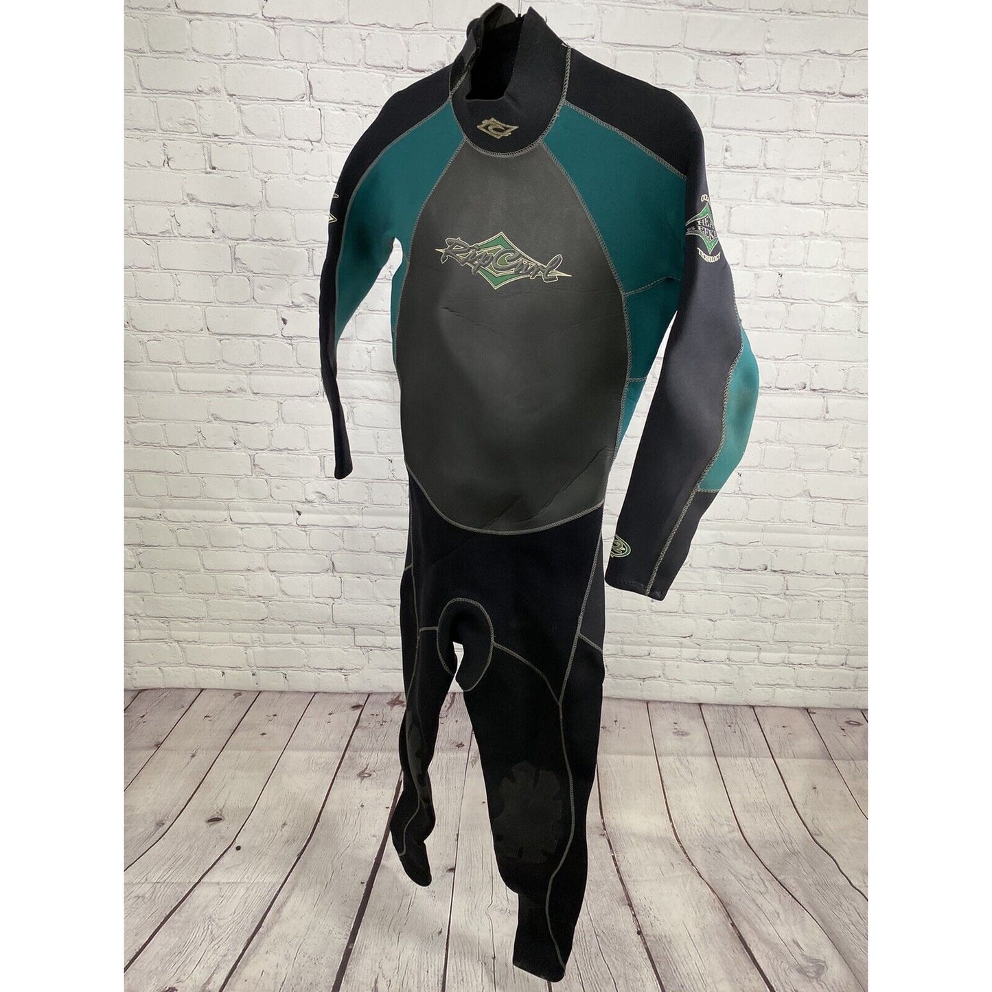 Rip Curl Tube Tested Black Green One Piece Full Body Wetsuit Unisex Adult S