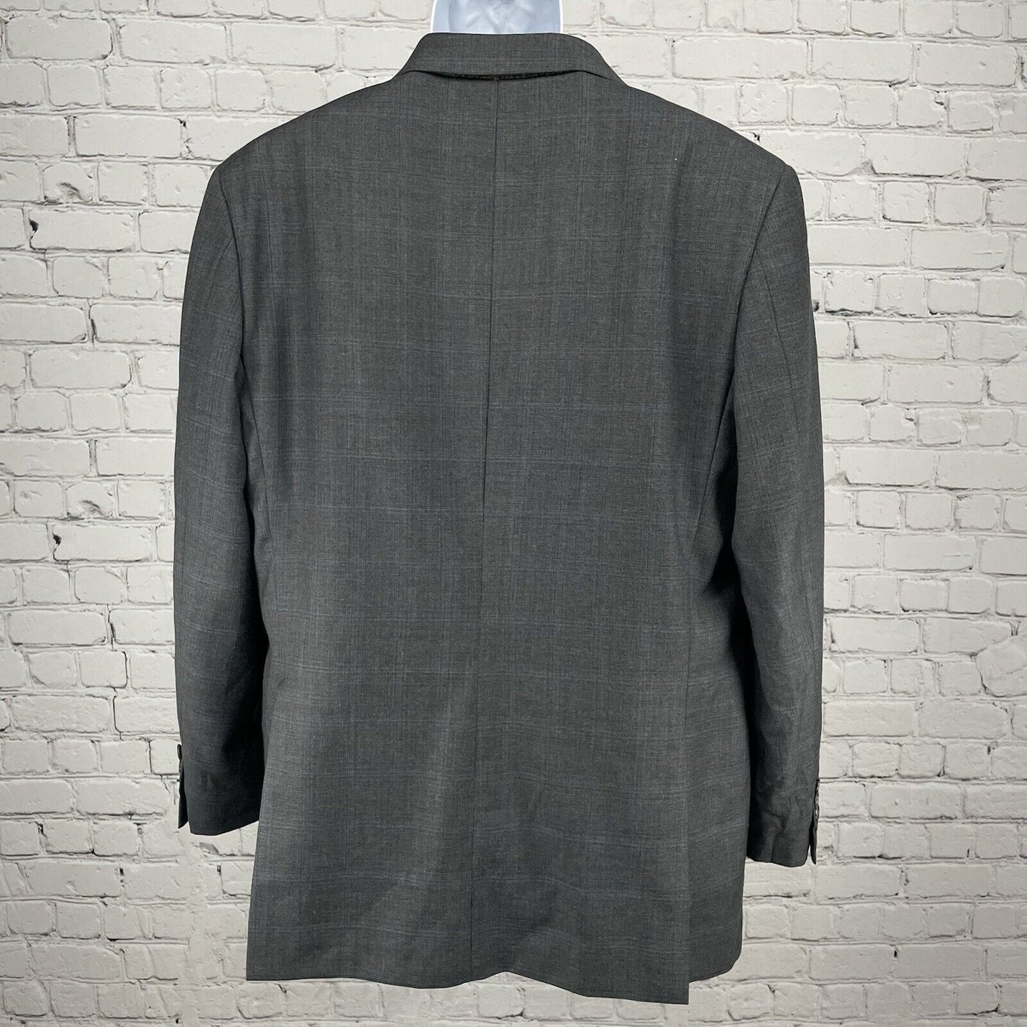 Joseph Abboud Grey Check Wool Suit Blazer Jacket Double Vent USA Made Size 42R