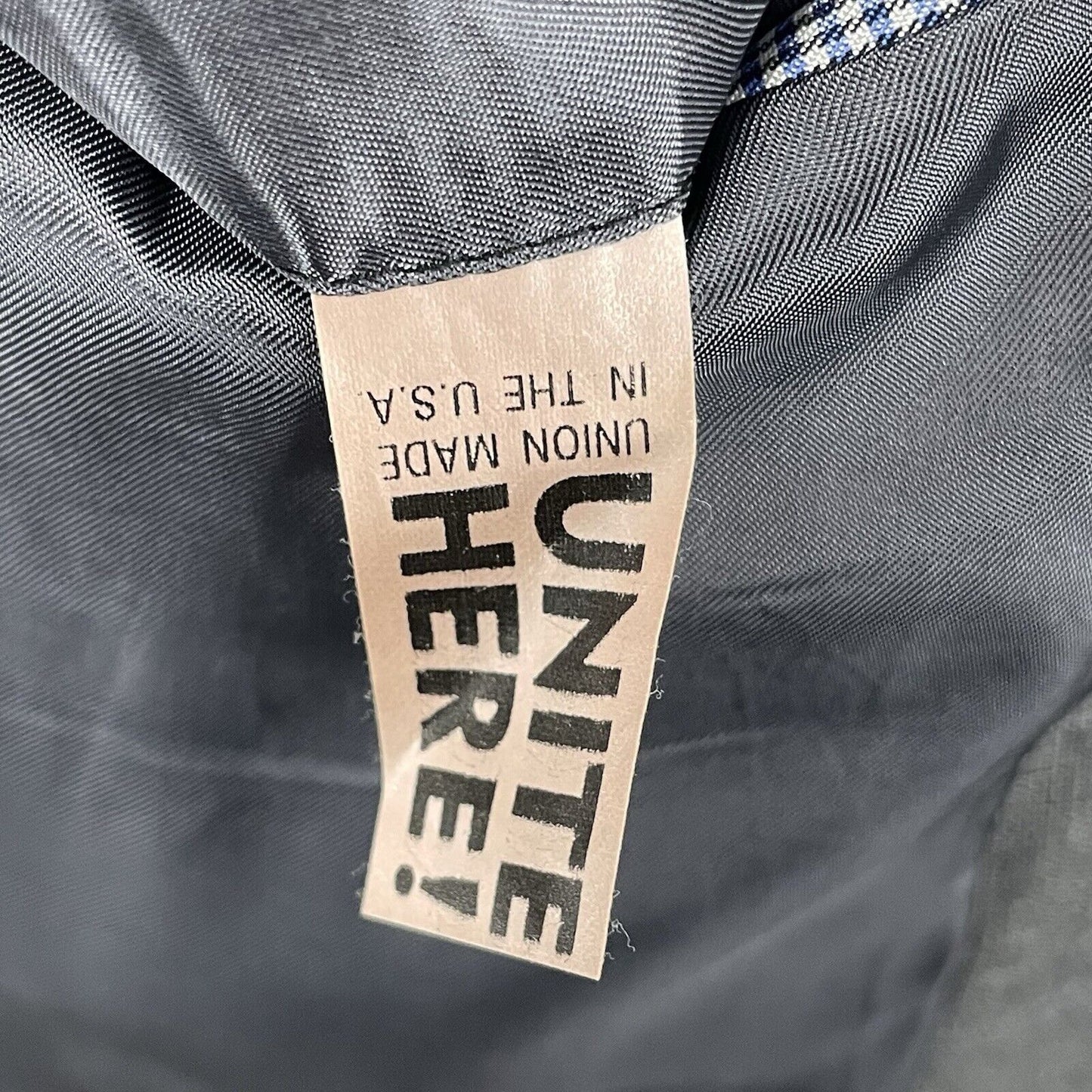 Joseph Abboud Grey Check Wool Suit Blazer Jacket Double Vent USA Made Size 42R