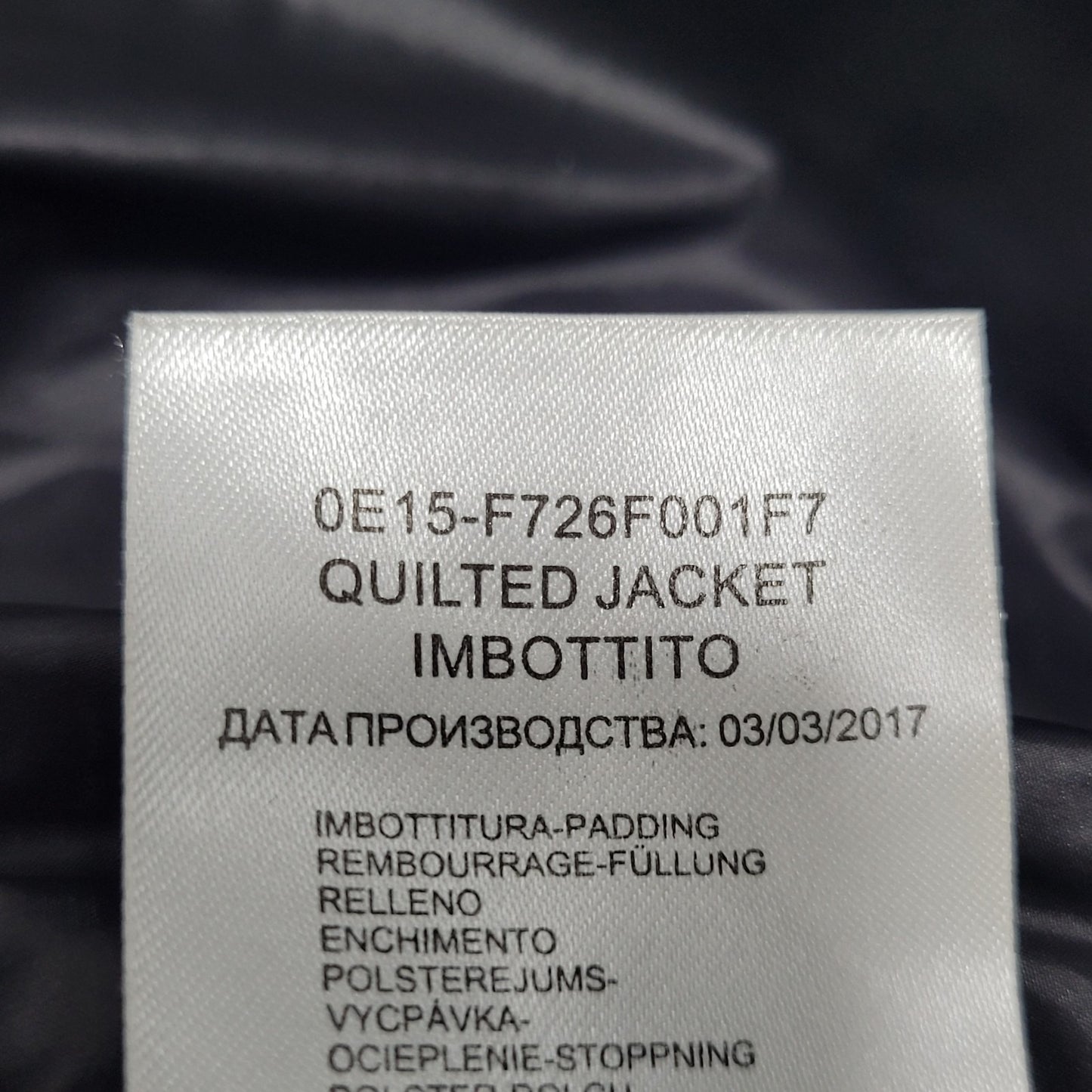 Luisa Viola Black Quilted Imbottito Full Zip & Snap Jacket Italy Made US Size 14