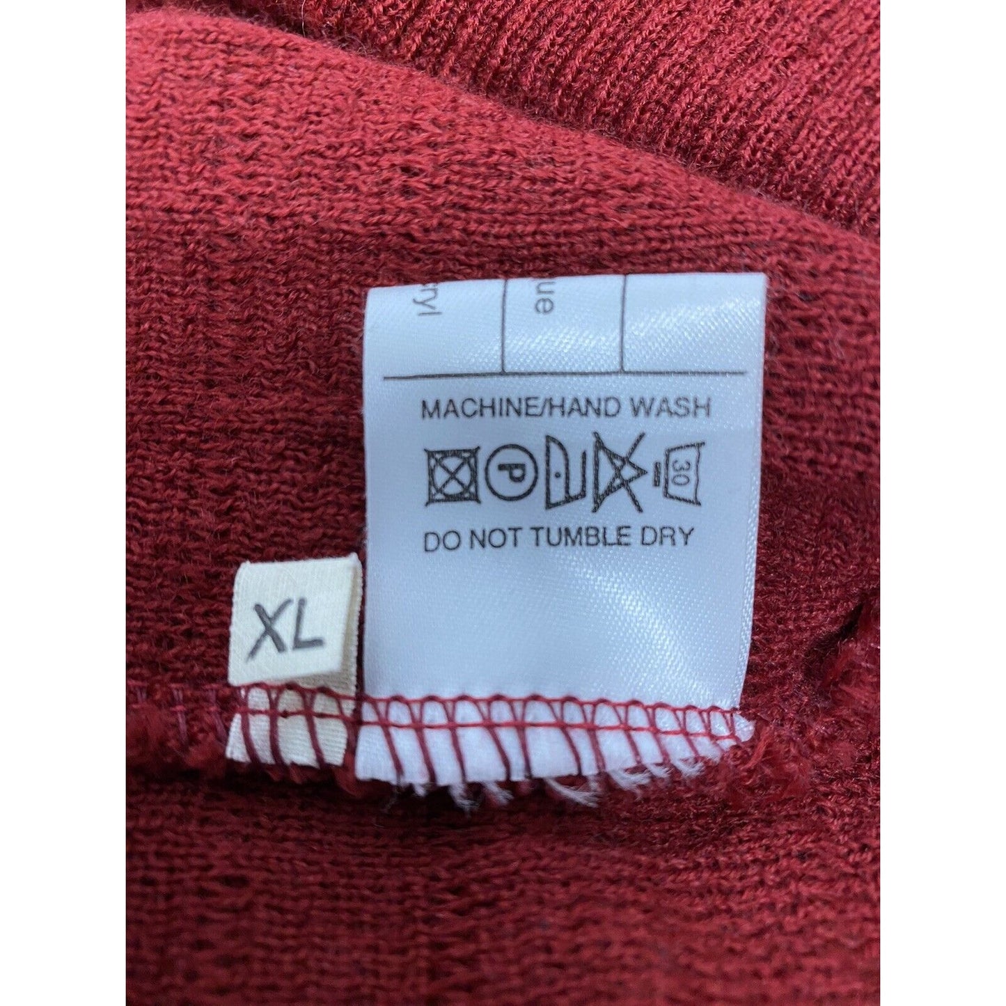 VTG Patrick O’Connor Red Wool Acrylic Pullover Long Sleeve Knit Sweater Mens XL
