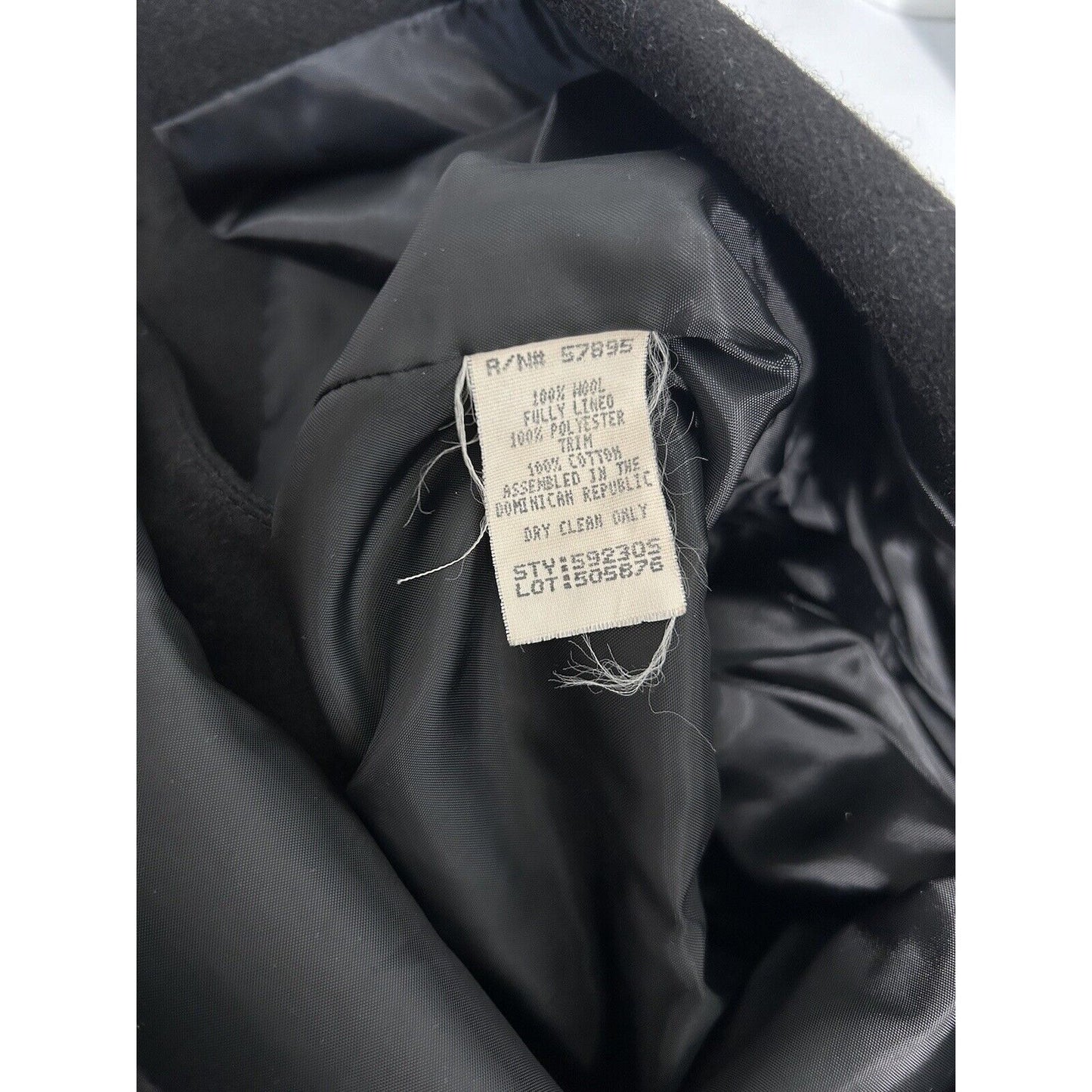 VTG Requirements Petite Black 100% Wool Single Button Blazer Jacket Women’s 12