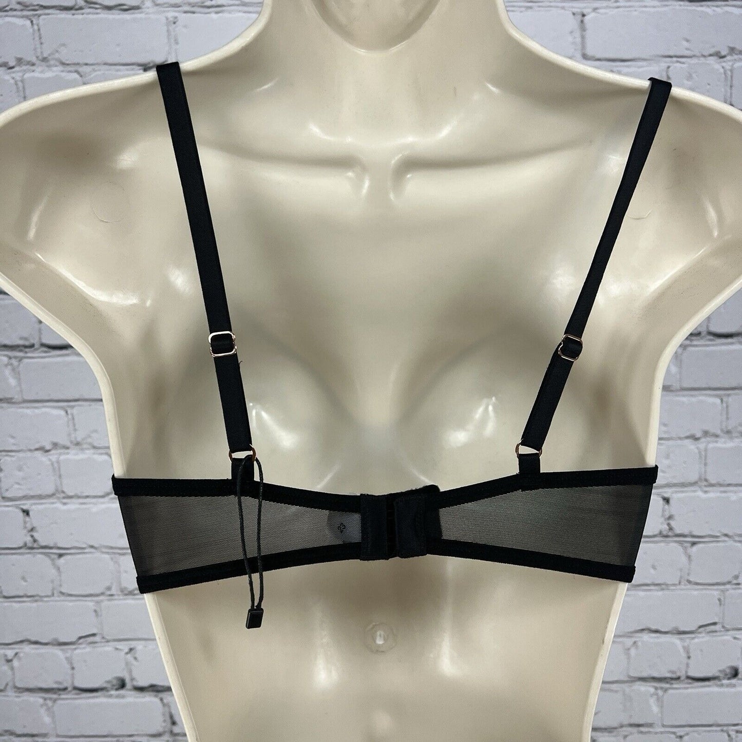 INC International Concepts Intimates Black Sheer Lace Underwire Size Small S