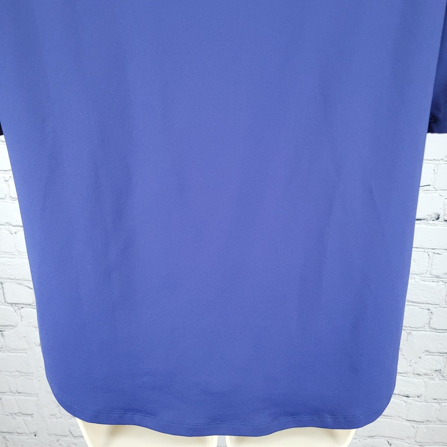 Tommy Bahama Navy IslandZone Activewear Stretch Zipped Short Sleeve Top Shirt L