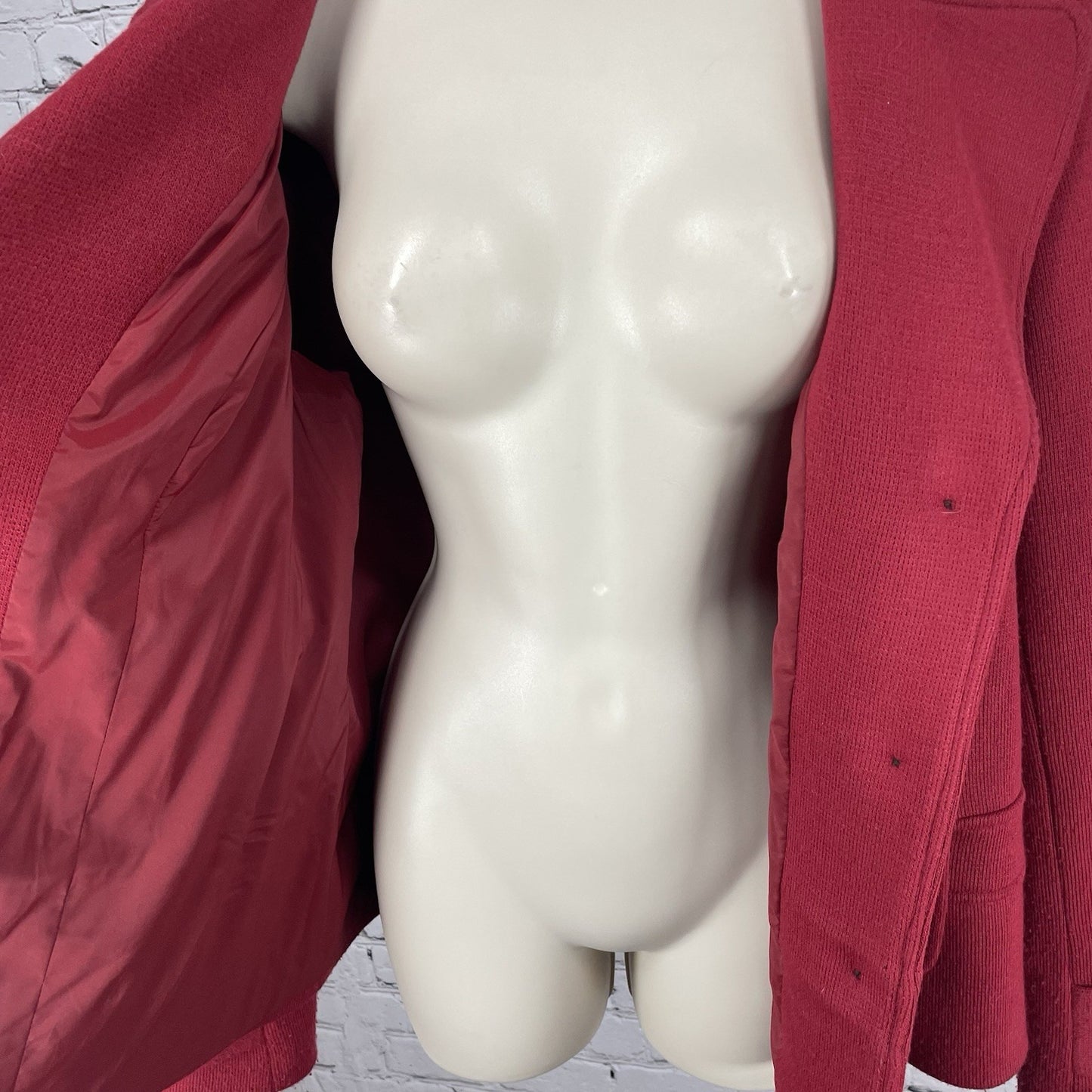 VTG Harold’s Red Wool Blend Buttoned Collared Lined Jacket USA Made Size Large L