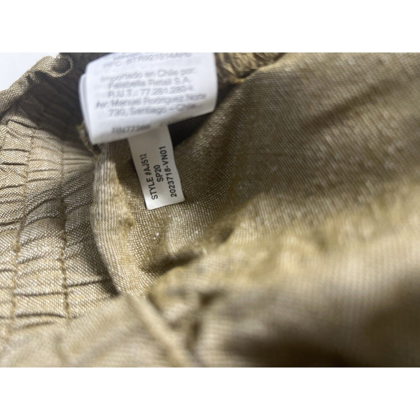 Madewell Spiced Olive Linen Blend Drawstring Elastic Waist Pockets Shorts S