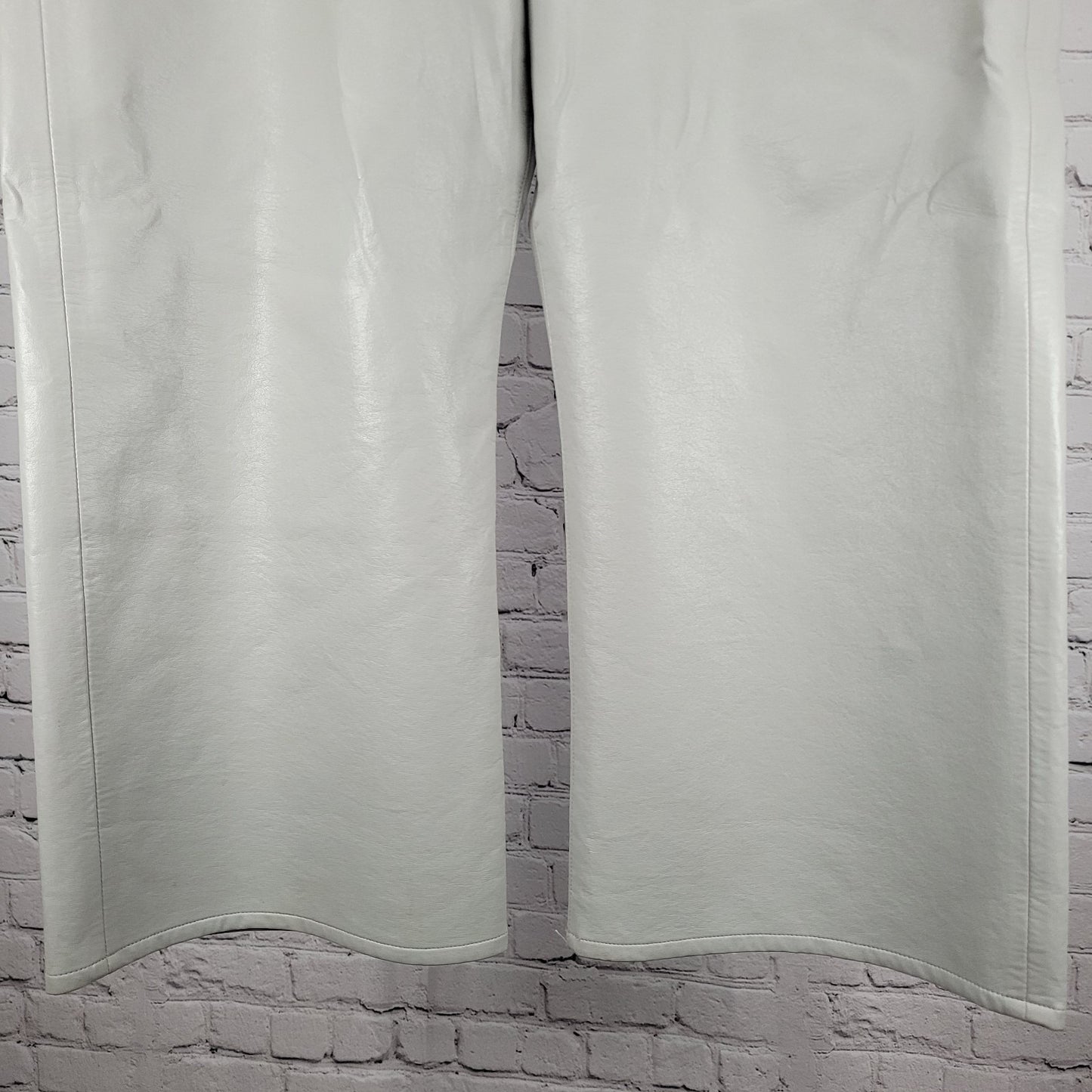 Citizens Of Humanity Gaucho Willow Grey Recycled Leather Crop Pants 34 (39x26)