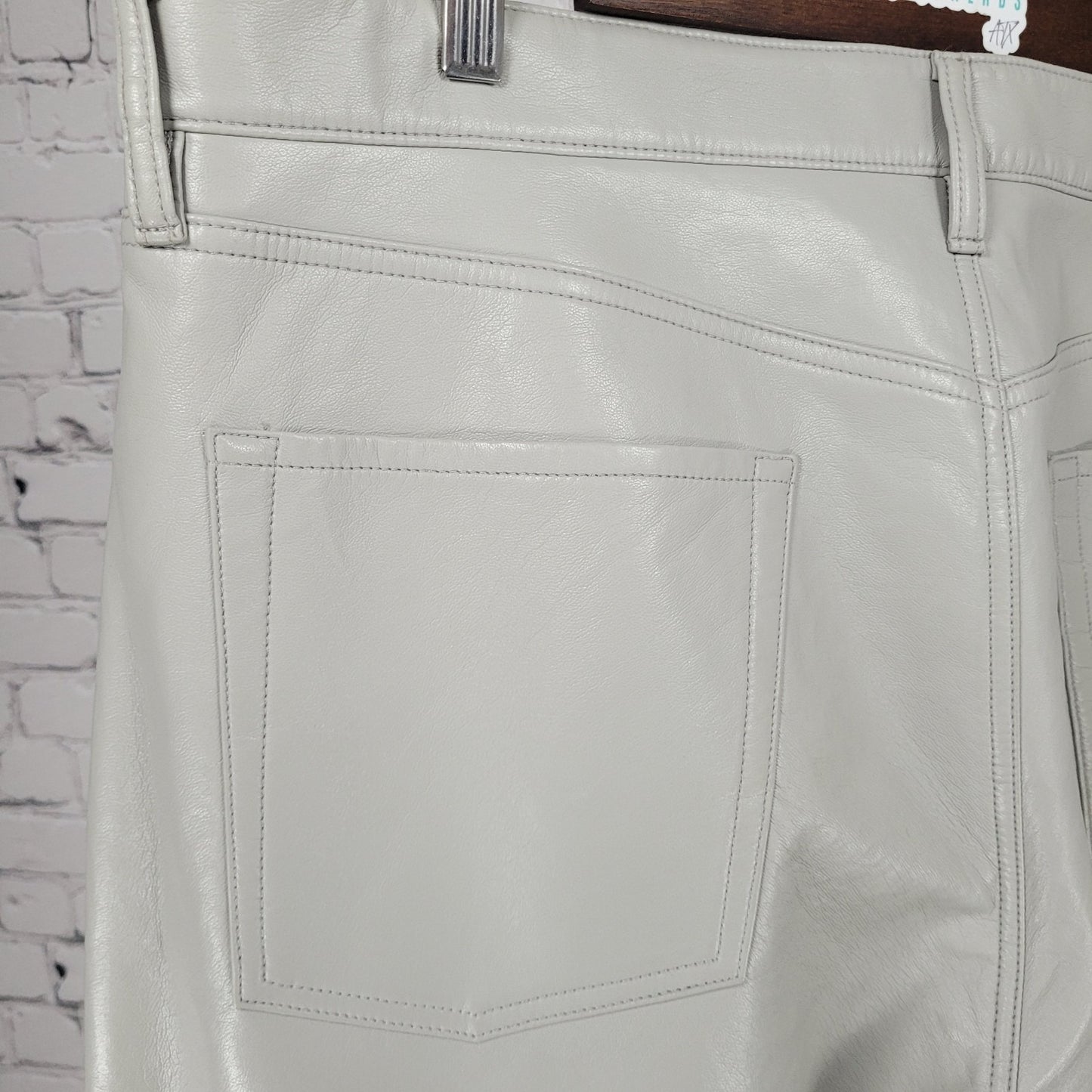 Citizens Of Humanity Gaucho Willow Grey Recycled Leather Crop Pants 34 (39x26)