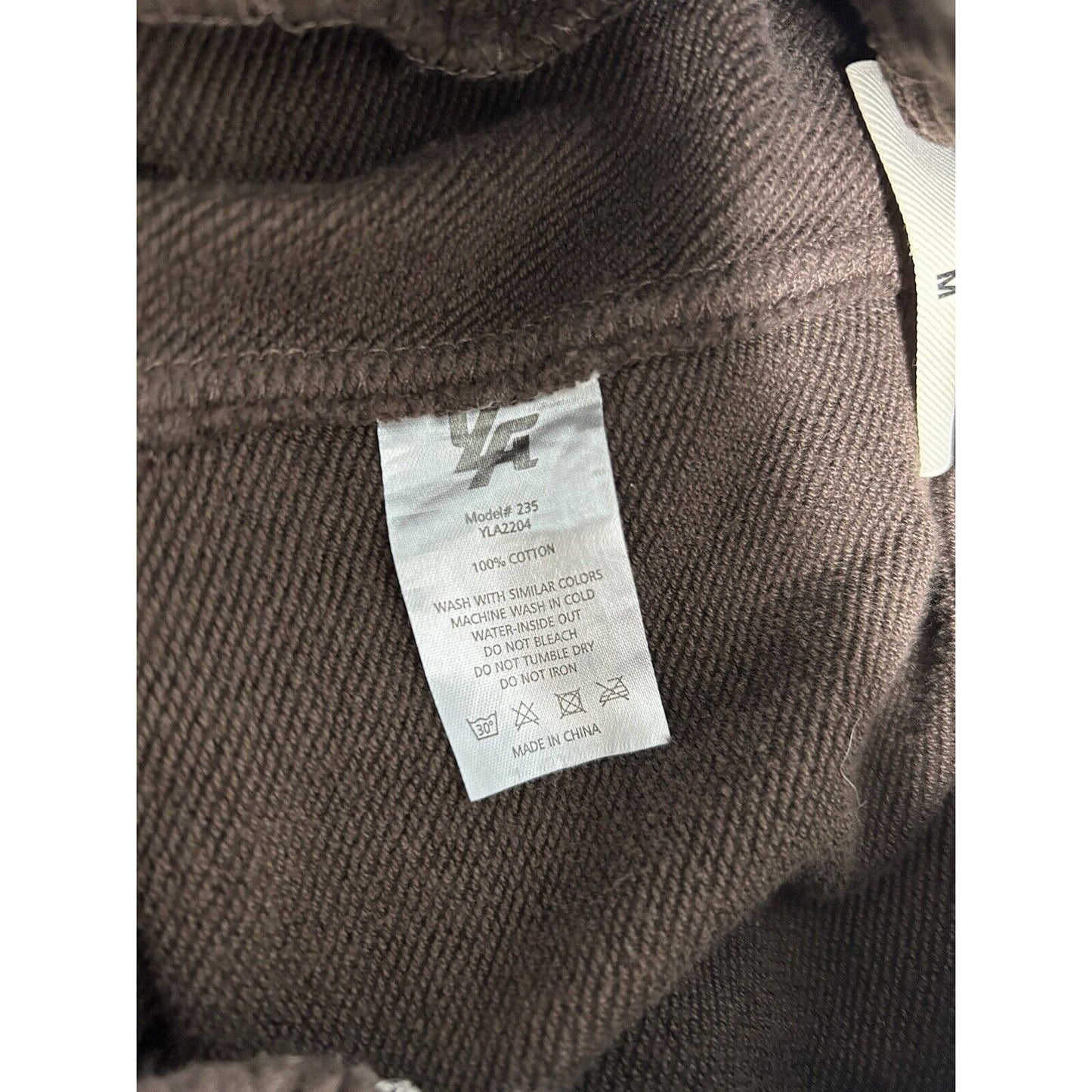 Youngla White Brown Tear Away Side Snaps Jogger Sweat Pants Men’s M (28 x 27)