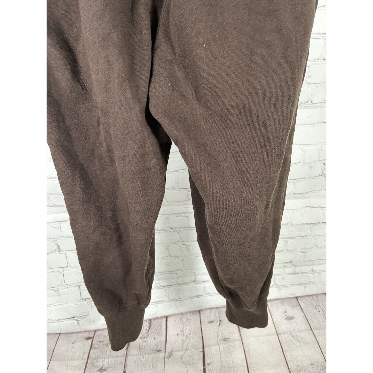 Youngla White Brown Tear Away Side Snaps Jogger Sweat Pants Men’s M (28 x 27)