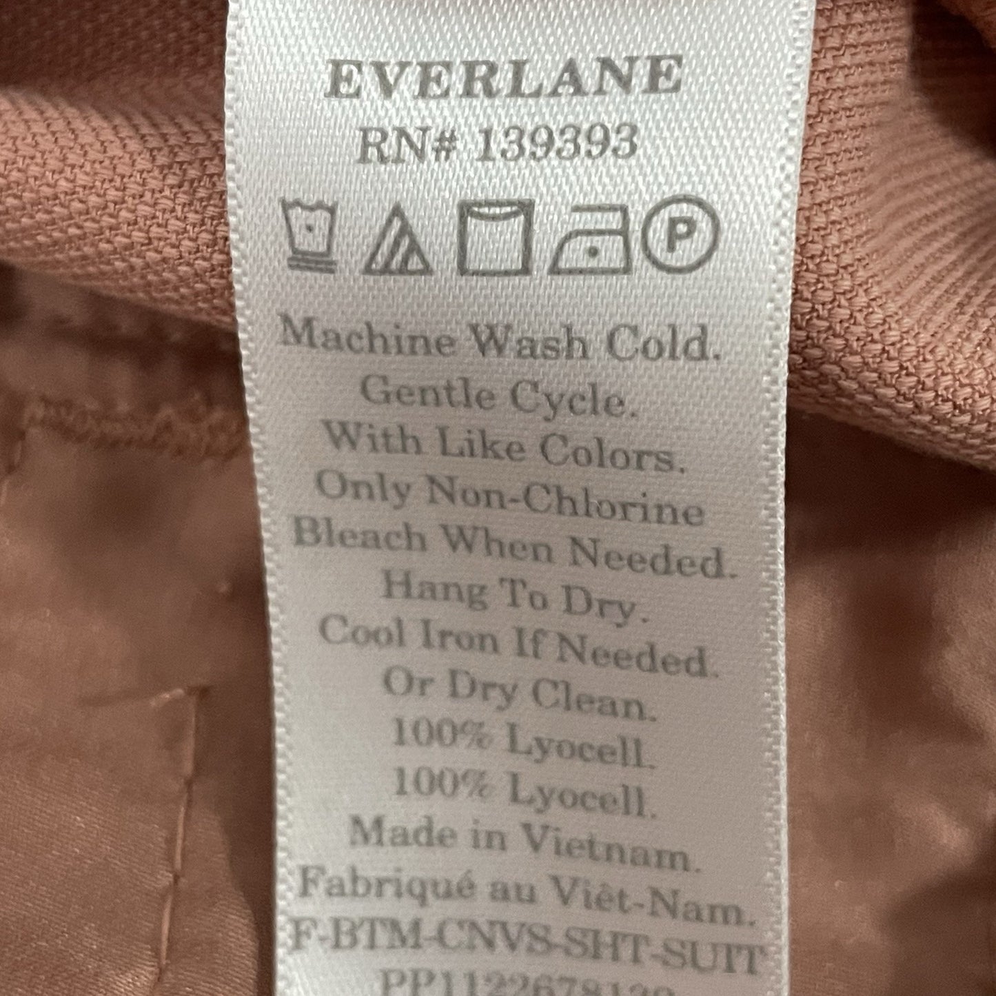 Everlane Blush Pink Pleated Lightweight Pockets Chino Cuffed Shorts Size 0