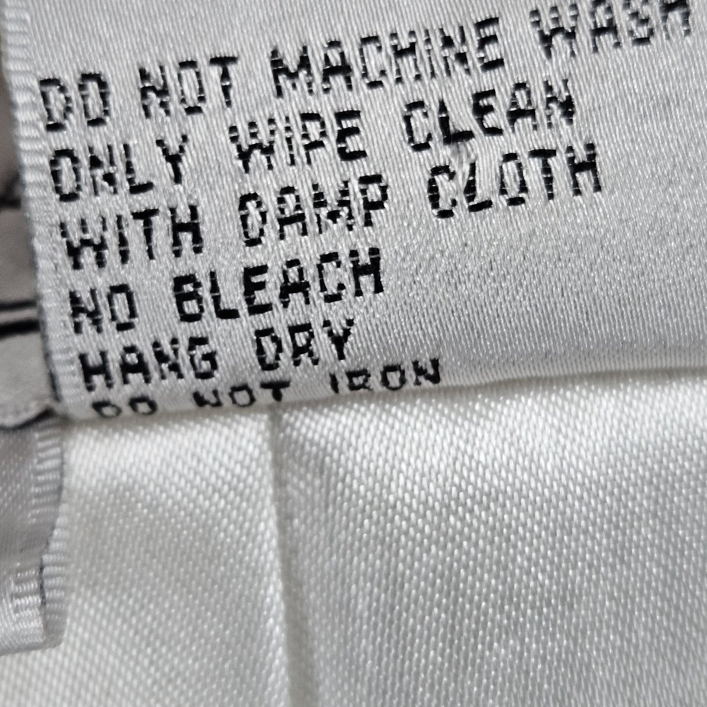 Aria White Genuine Leather Coated Biker Moto Full Zip Point Collared Jacket XL