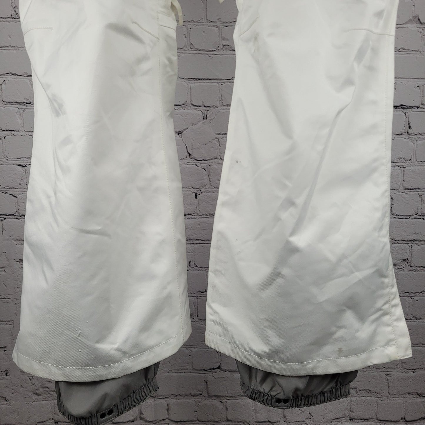 Burton White Dry Ride Adjustable Waist Ski Snowboard Pants Size Large L (35x30)