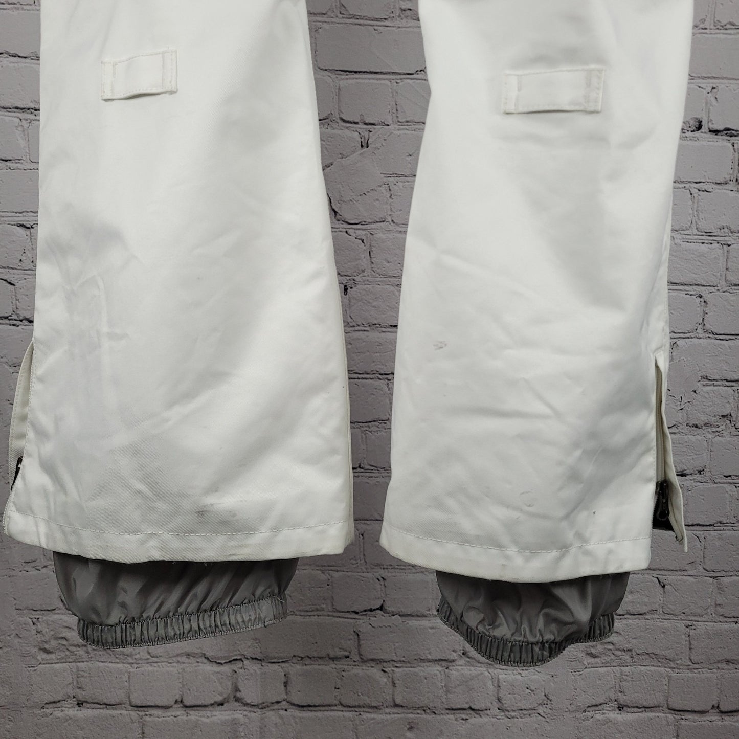 Burton White Dry Ride Adjustable Waist Ski Snowboard Pants Size Large L (35x30)