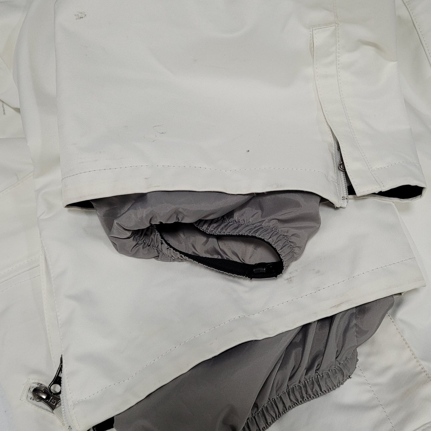 Burton White Dry Ride Adjustable Waist Ski Snowboard Pants Size Large L (35x30)