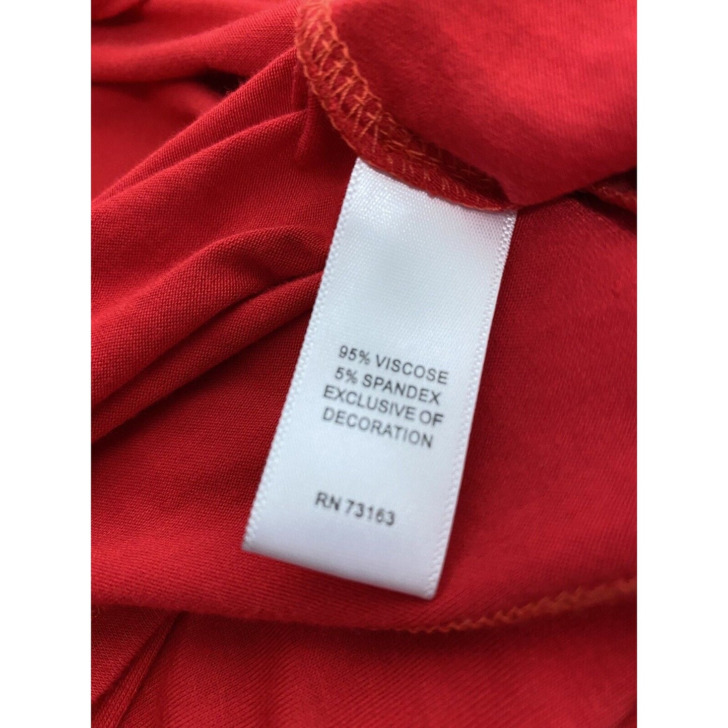 Neiman Marcus Red Sleeveless Jewel Keyhole V Neck Tunic Viscose Blouse M