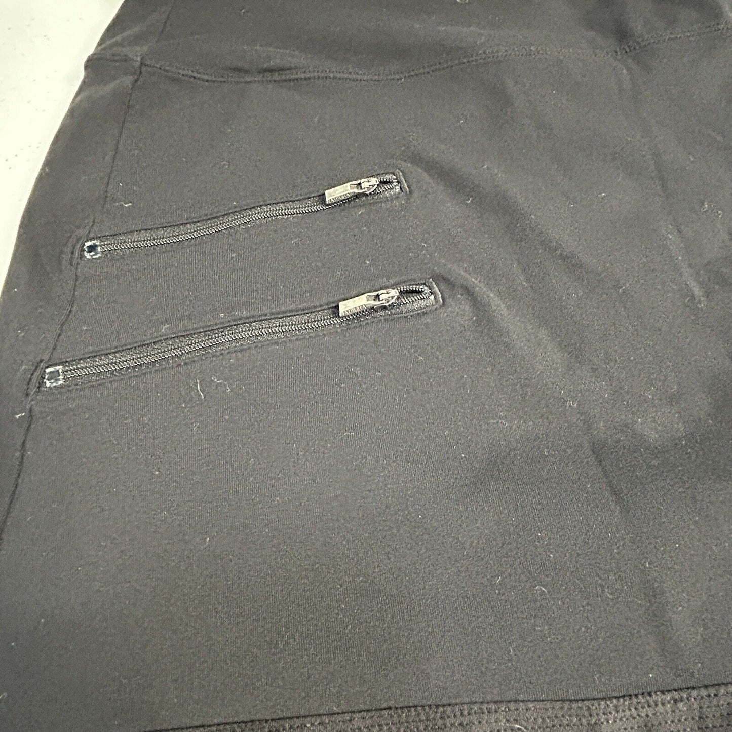 Athleta Black Elastic Waistband Athletic Skort With Zipper Pockets Women Size XL