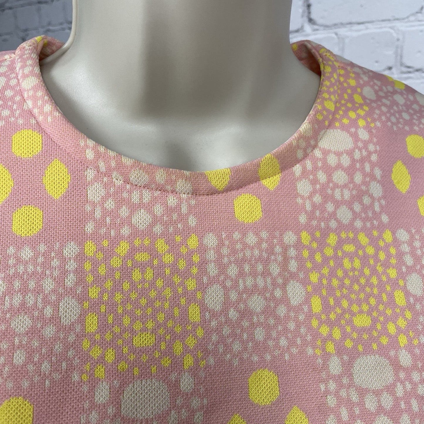 VTG Kenny Classics Pink Retro Unlined Zipped Stretch Sheath Dress Size Small S