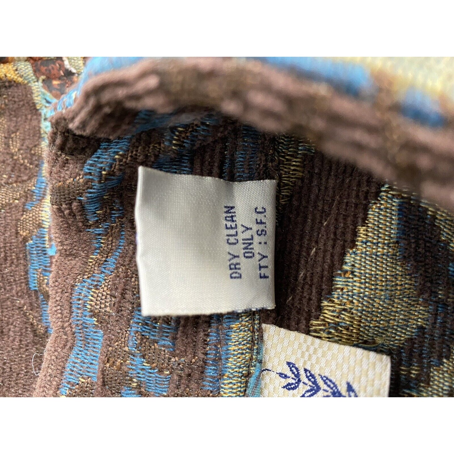 Life Style Brown Orange Blue Collared Button Up Western Shirt Size S Small