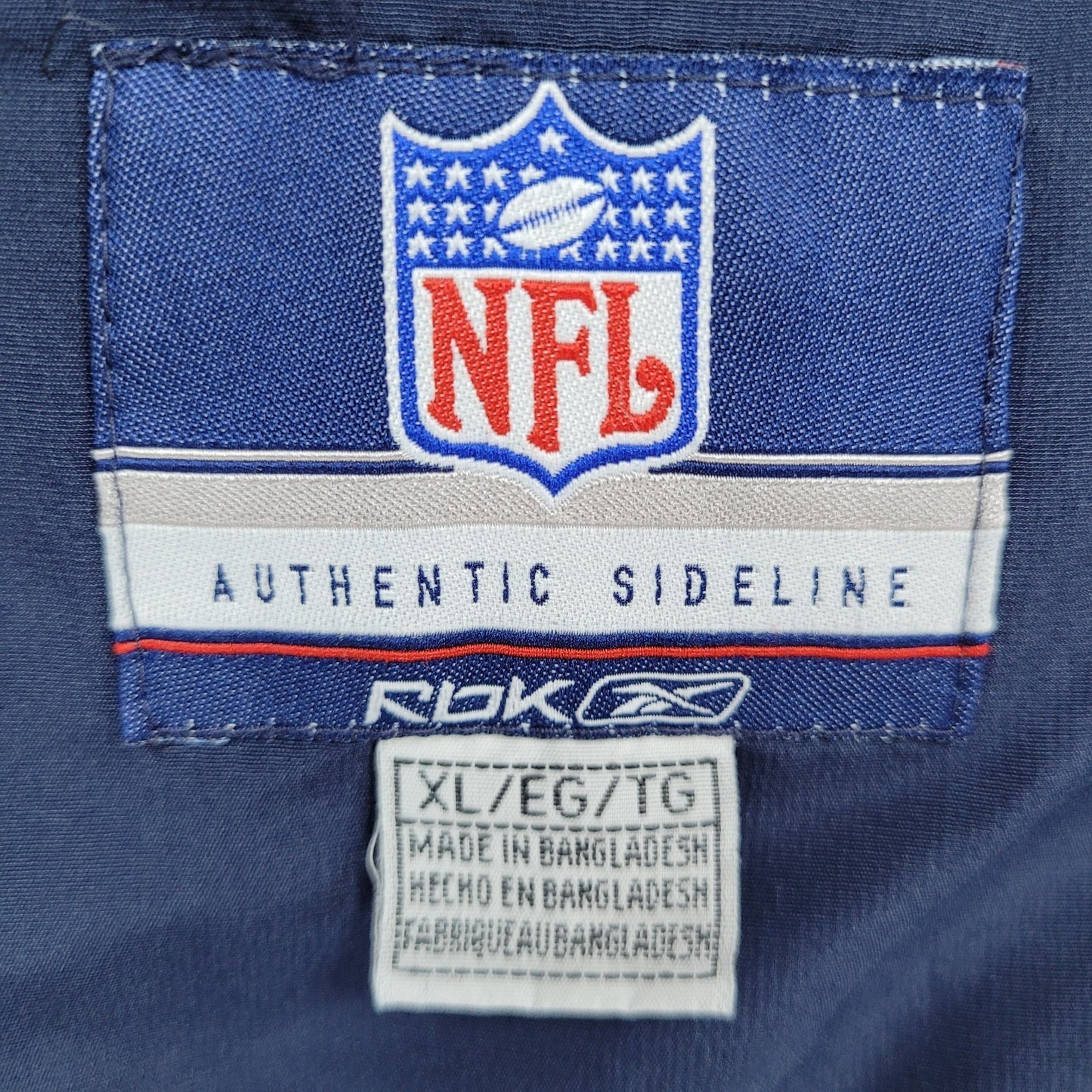 Reebok Navy NFL Cowboys Authentic Sideline Lightweight Pullover 1/4 Zip Size XL