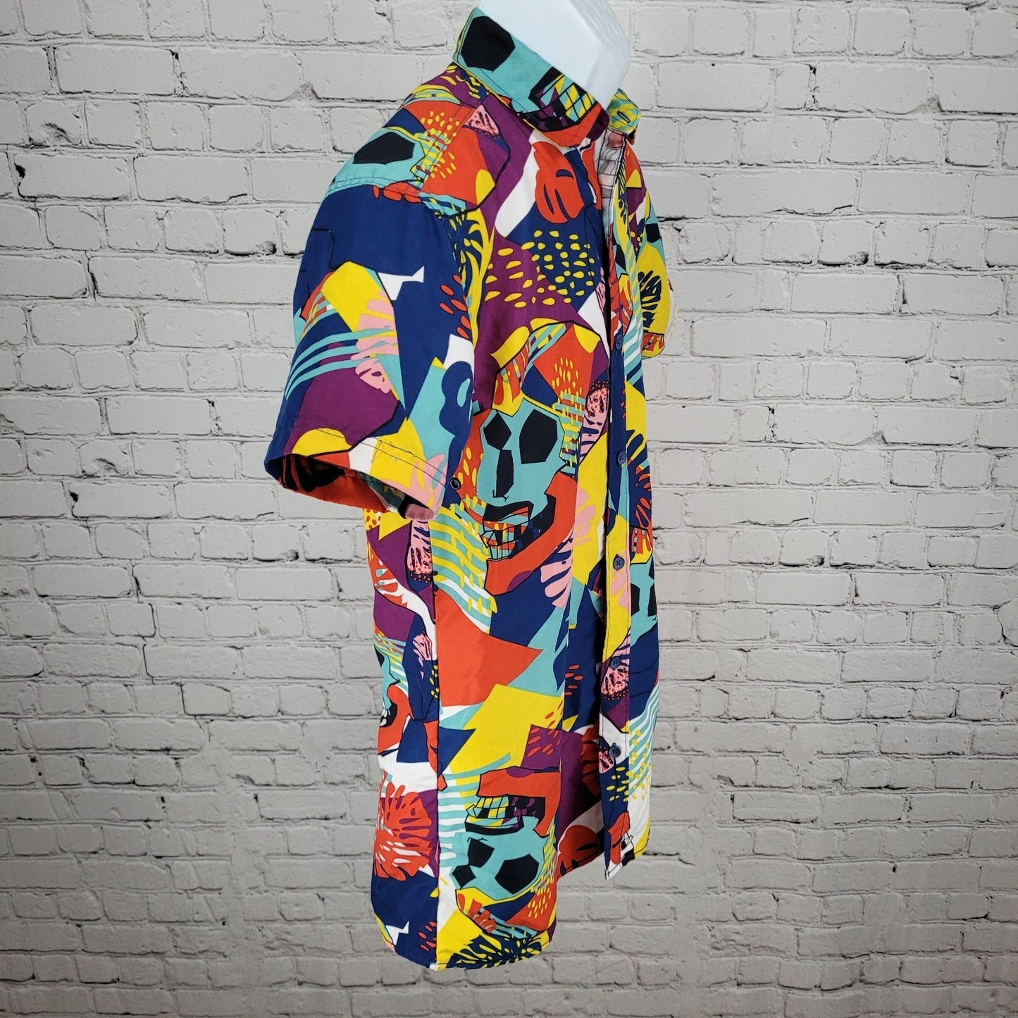 Surf Society Swimwear Drill Clothing Co Multicolor Button Up Shirt Size Small S
