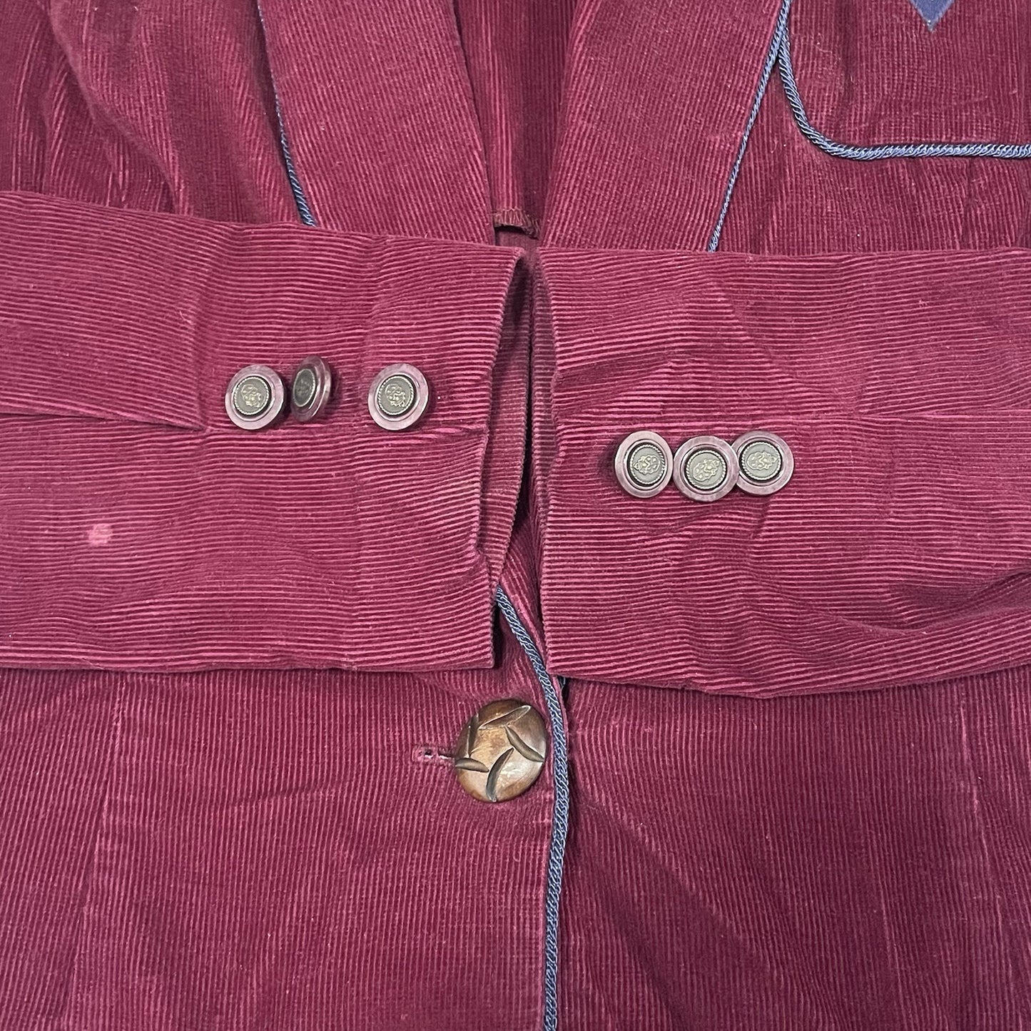 VTG Lindsey Scott Sport Purple Corduroy Golf Blazer Jacket USA Made Size 8