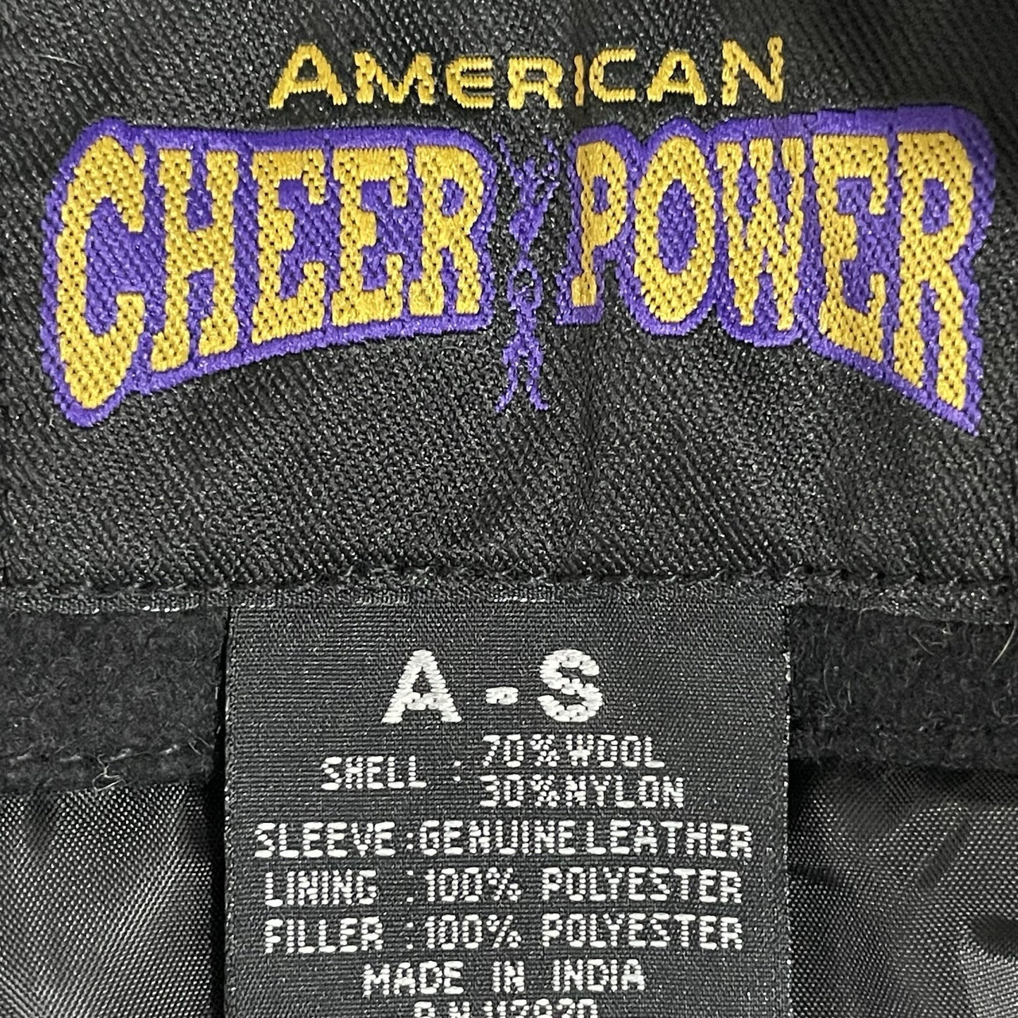American Cheer Power Wool Leather National Champion Varsity Jacket Size Small S