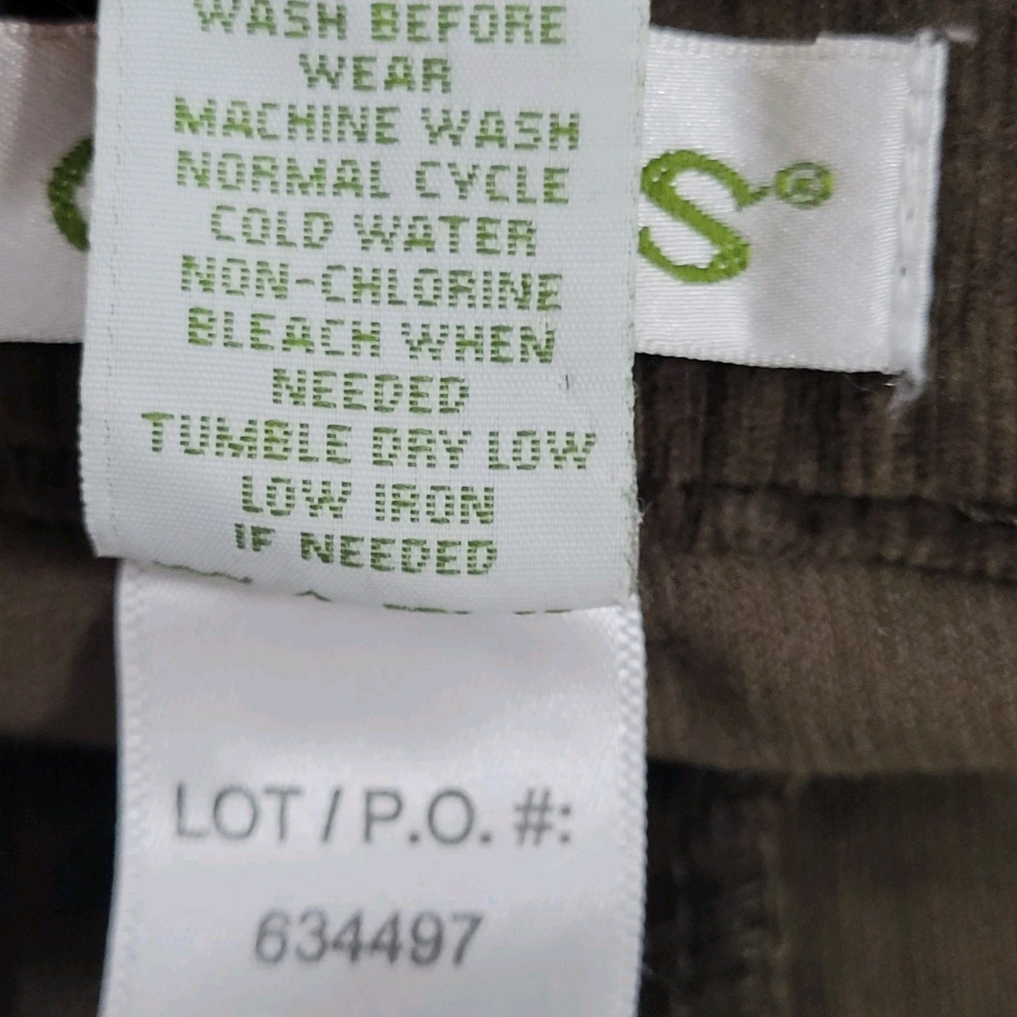 Orvis Brown Corduroy Stretch Mid Rise Straight Leg Pants 12 (35x28)