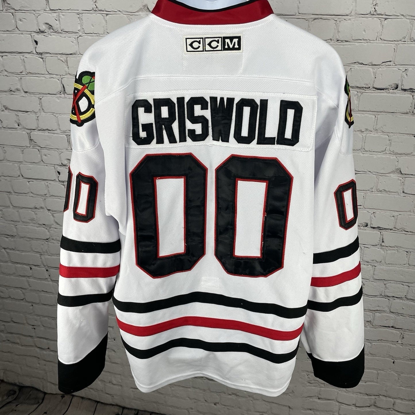 CCM Vintage Hockey Chicago Blackhawks Griswold Official Licensed Jersey Size 52