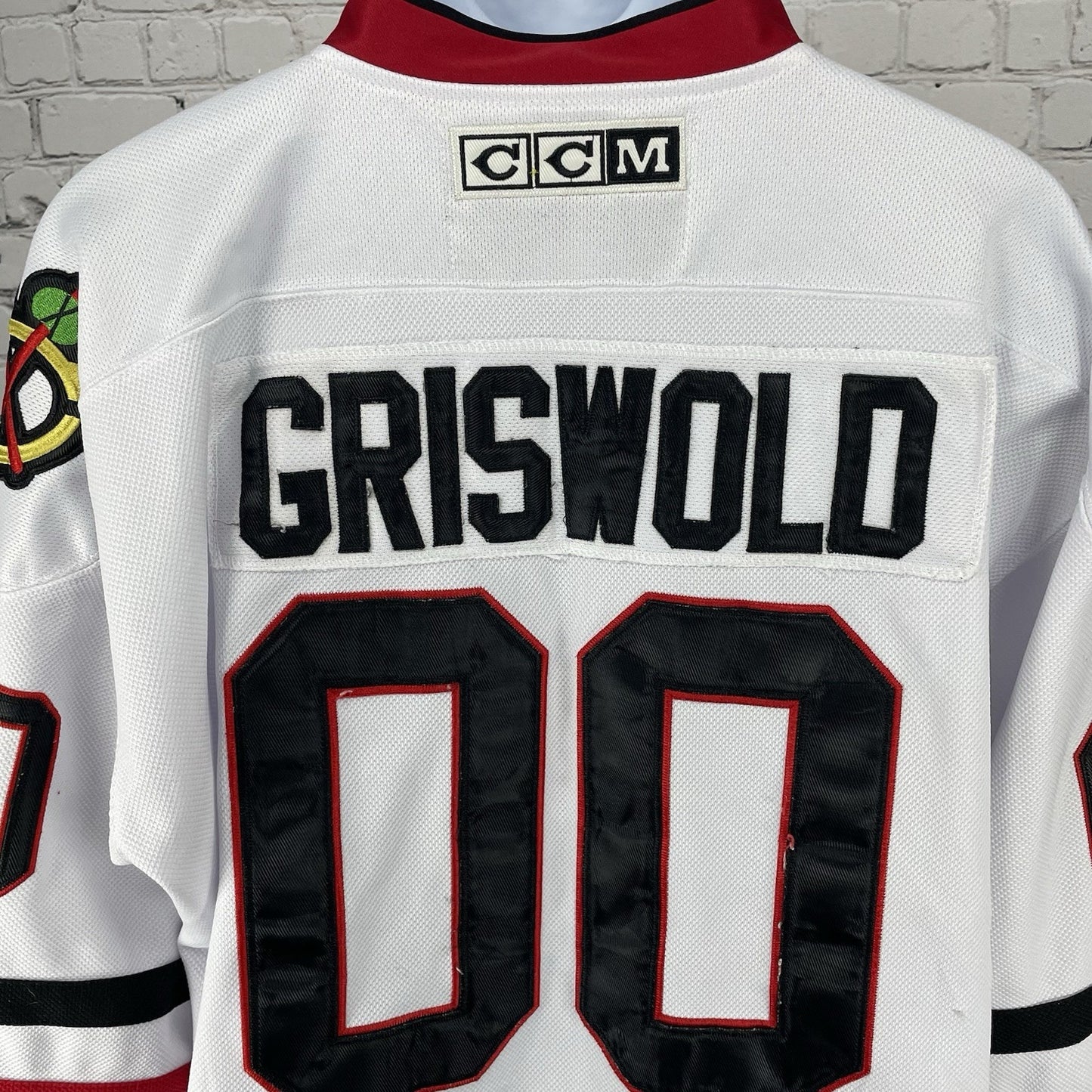 CCM Vintage Hockey Chicago Blackhawks Griswold Official Licensed Jersey Size 52
