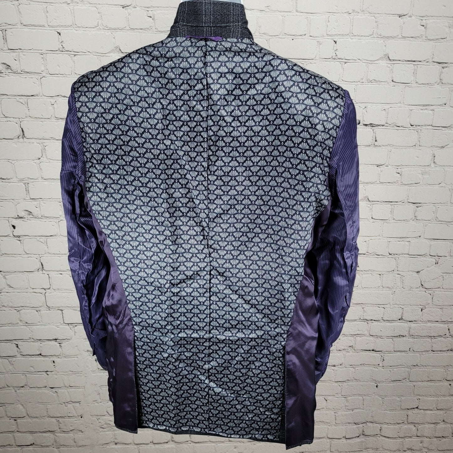 Ted Baker Grey 100% Wool Jay Check Endurance 2 Button Blazer Sport Coat Size 42