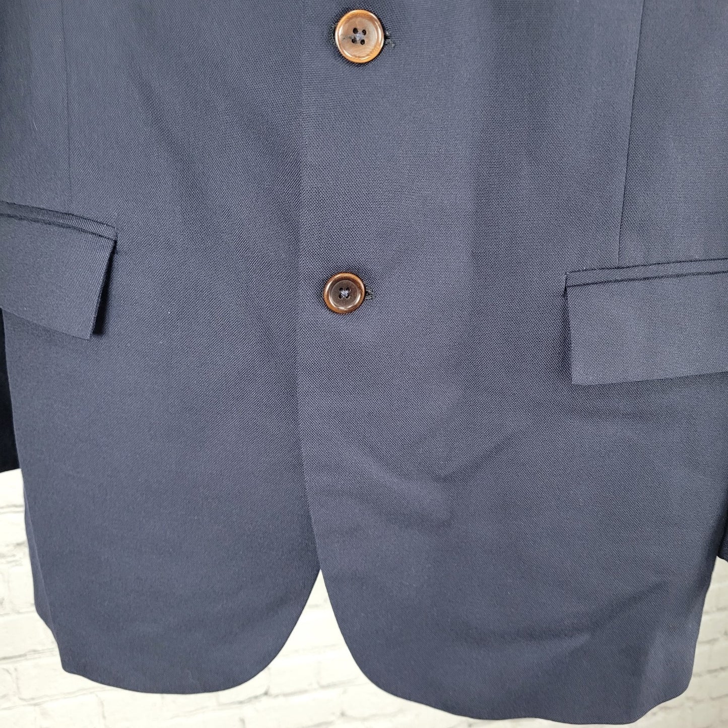 Brooks Brothers Navy Wool 346 Regent Fit 2 Button Blazer Sport Coat 42R *defects