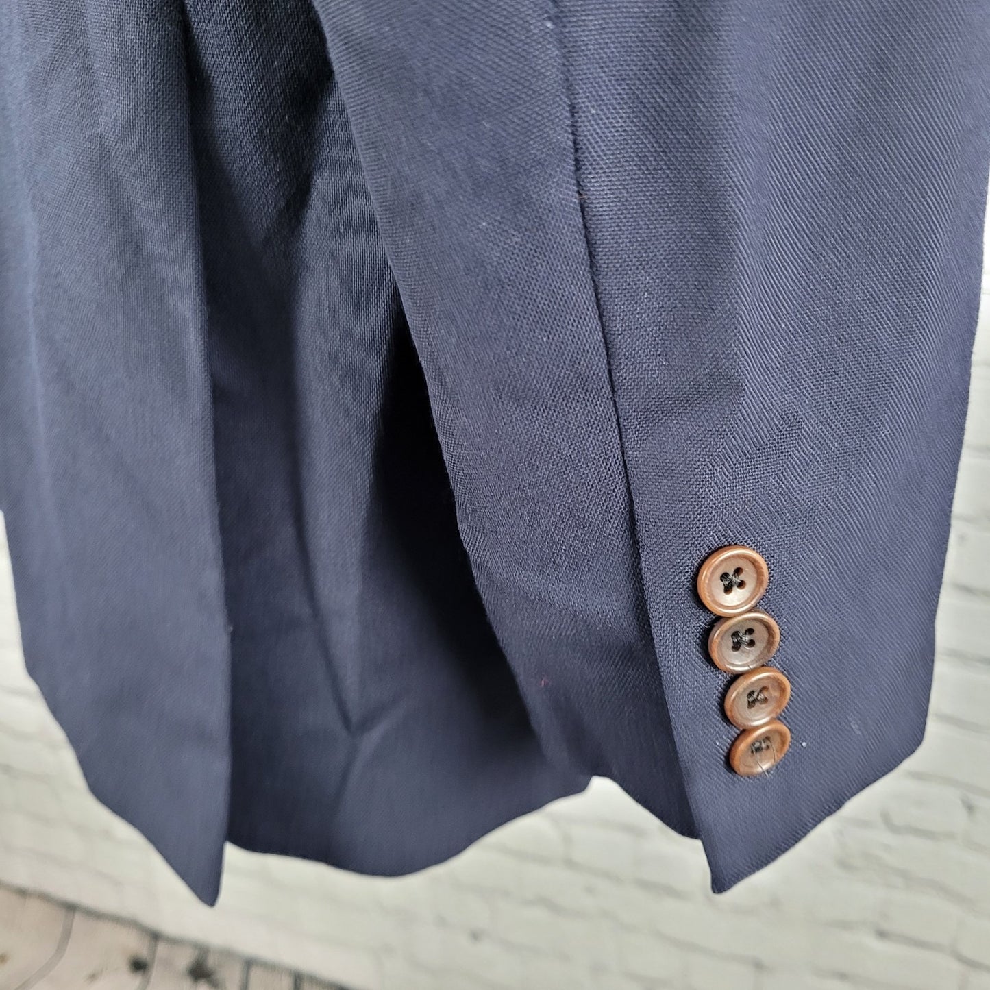 Brooks Brothers Navy Wool 346 Regent Fit 2 Button Blazer Sport Coat 42R *defects
