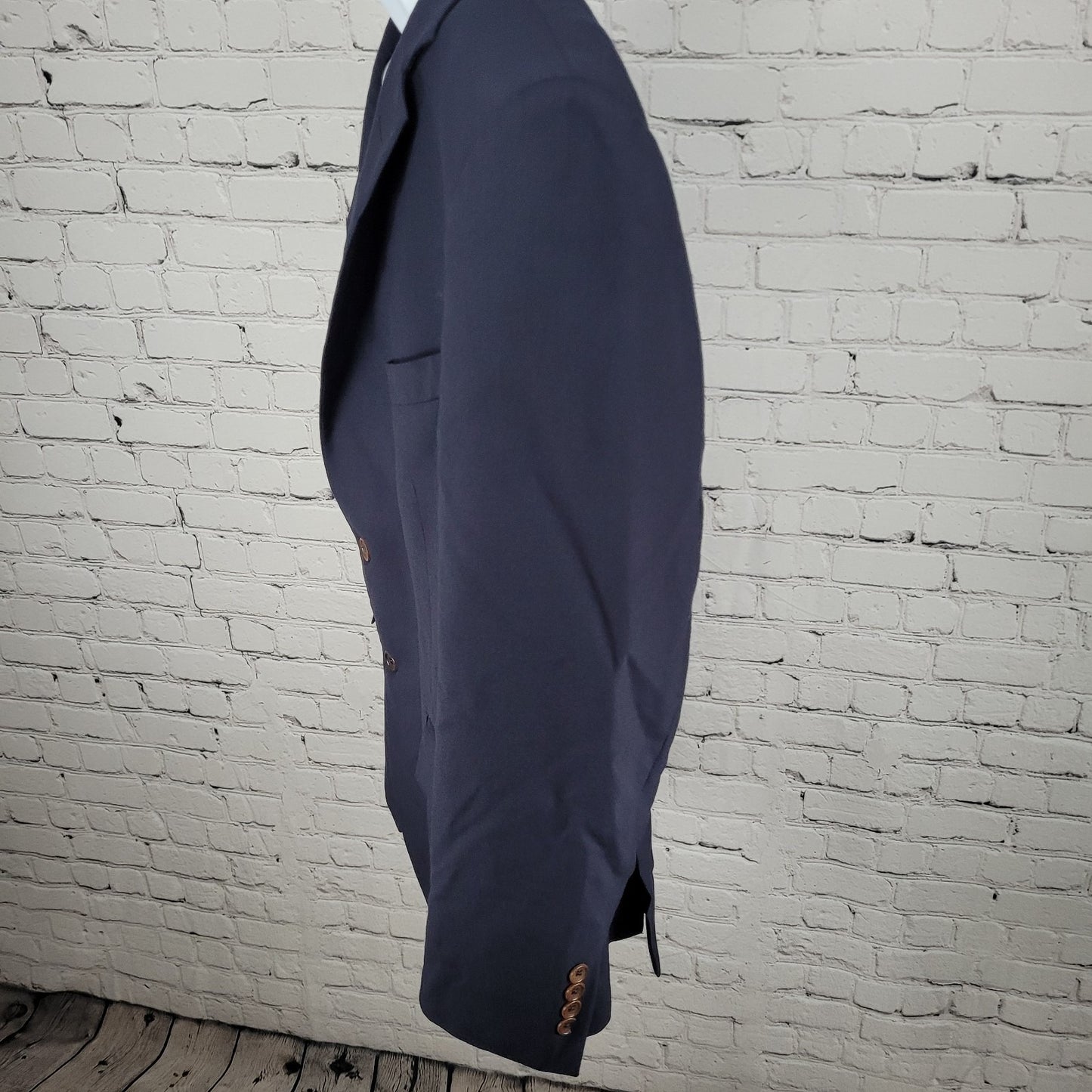 Brooks Brothers Navy Wool 346 Regent Fit 2 Button Blazer Sport Coat 42R *defects