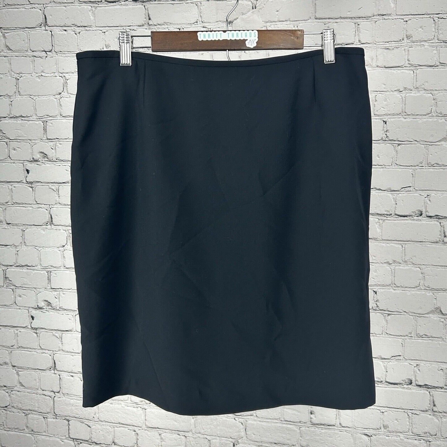 NWT Tahari Arthur S Levine Navy Blue A Line Zip Up Skirt Suit Skirt Size 14P