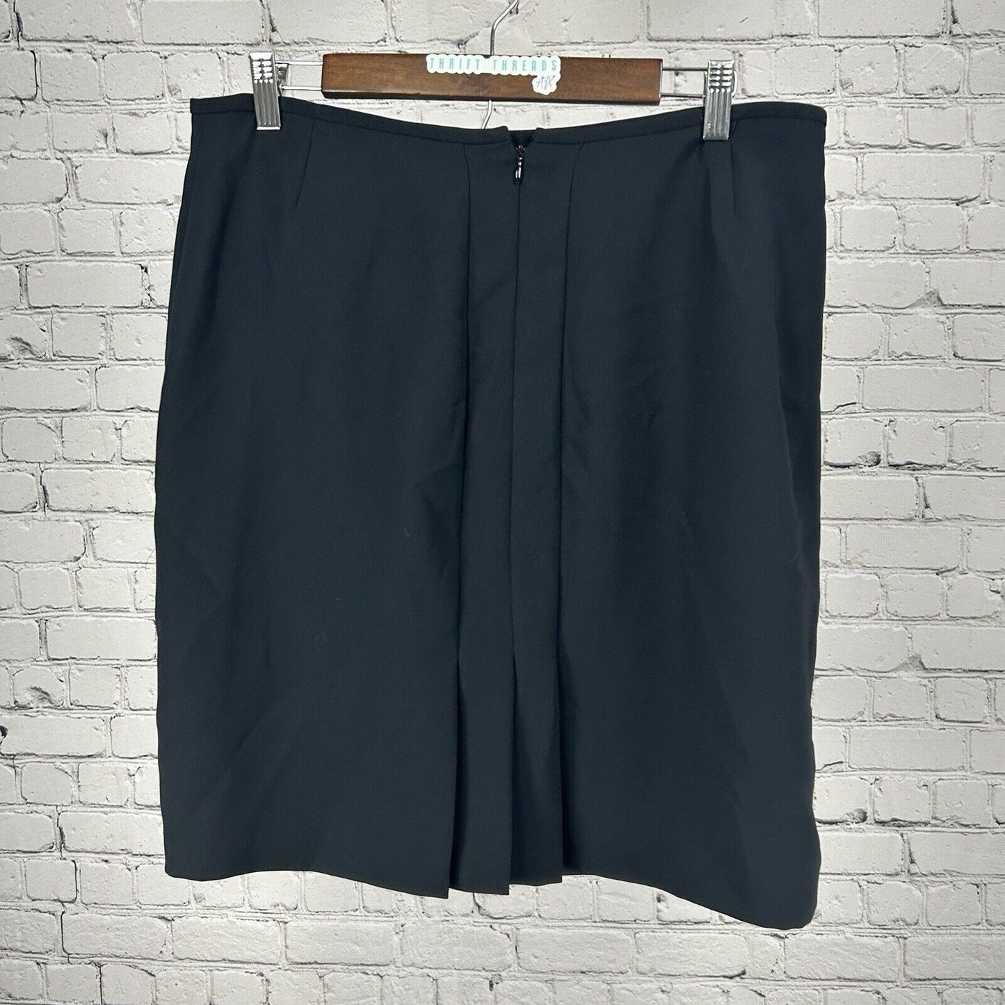 NWT Tahari Arthur S Levine Navy Blue A Line Zip Up Skirt Suit Skirt Size 14P