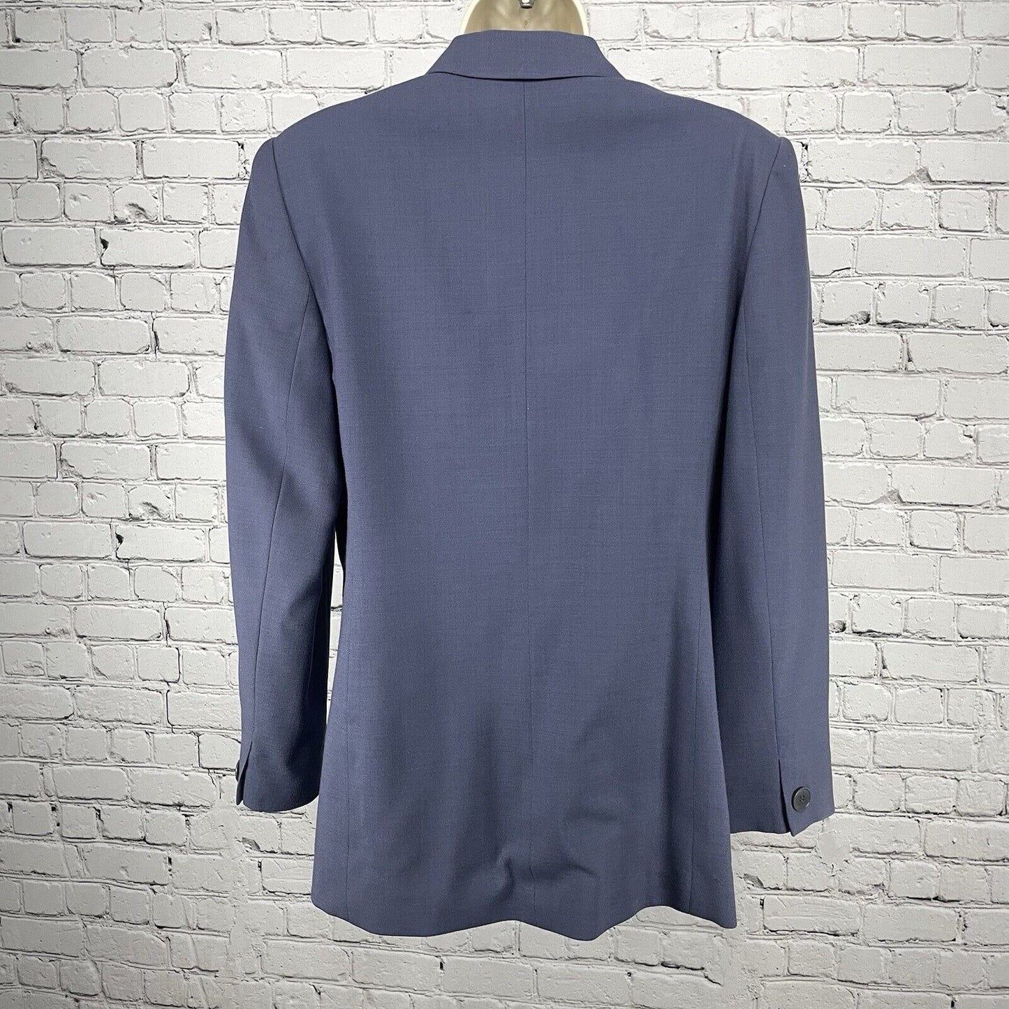 Talbots Blue 100% Worsted Wool Blazer Jacket Pockets 2 Button Lined USA Size 8