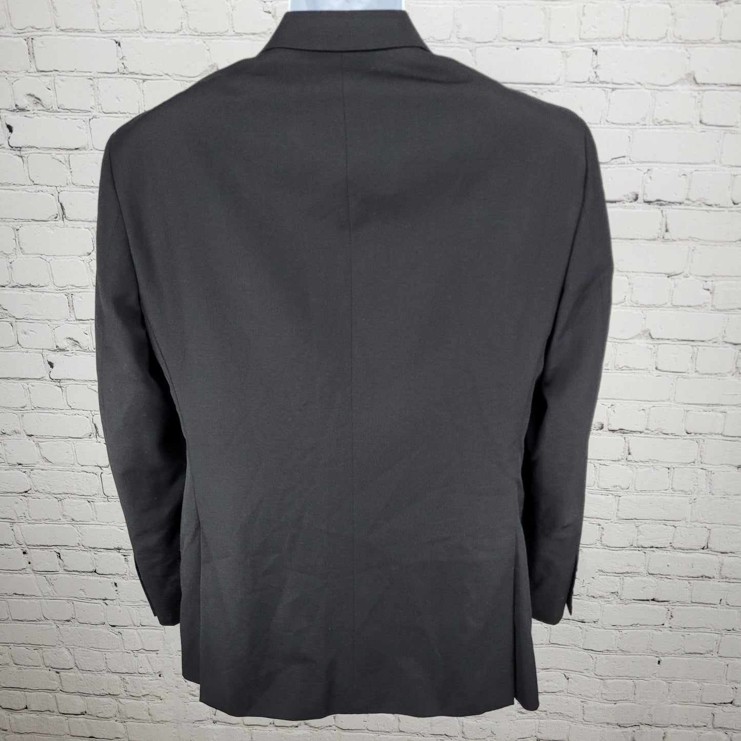 Pronto Uomo Platinum Black 100% Wool 2 Button Notch Vented Blazer Size 38R