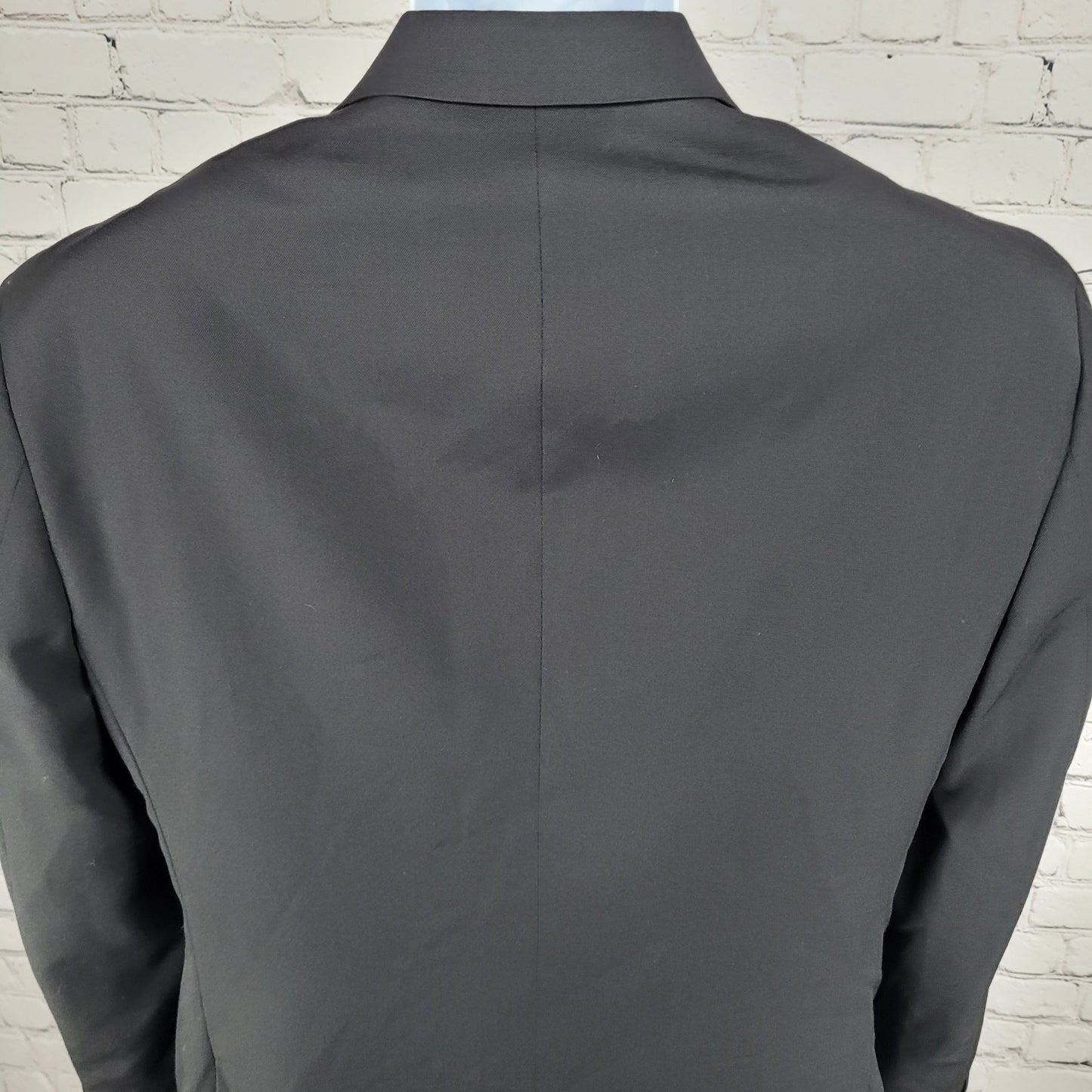 Pronto Uomo Platinum Black 100% Wool 2 Button Notch Vented Blazer Size 38R
