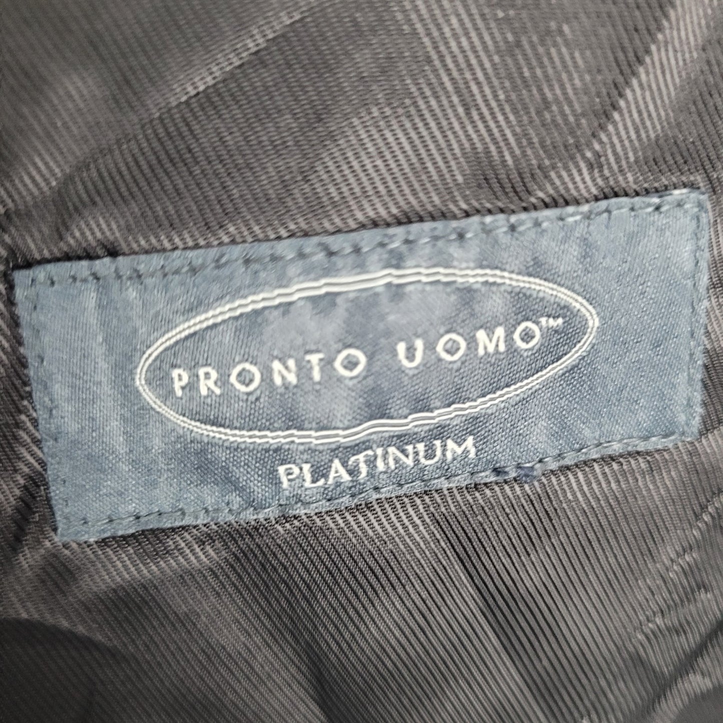 Pronto Uomo Platinum Black 100% Wool 2 Button Notch Vented Blazer Size 38R