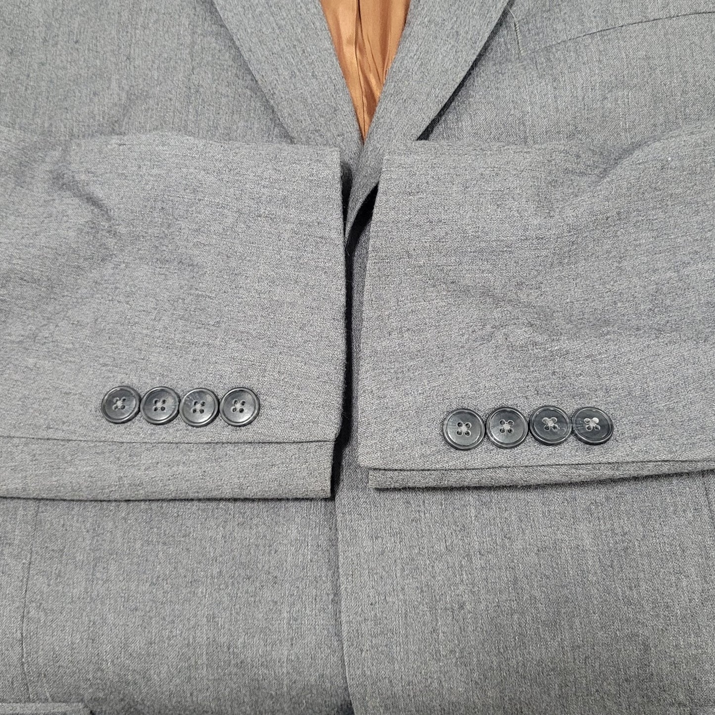 Jos A Bank Grey Wool Cashmere Slim Fit 2 Button Notch Blazer Sport Coat Size 40R
