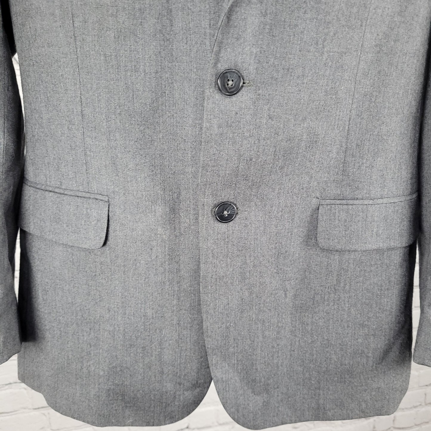 Jos A Bank Grey Wool Cashmere Slim Fit 2 Button Notch Blazer Sport Coat Size 40R