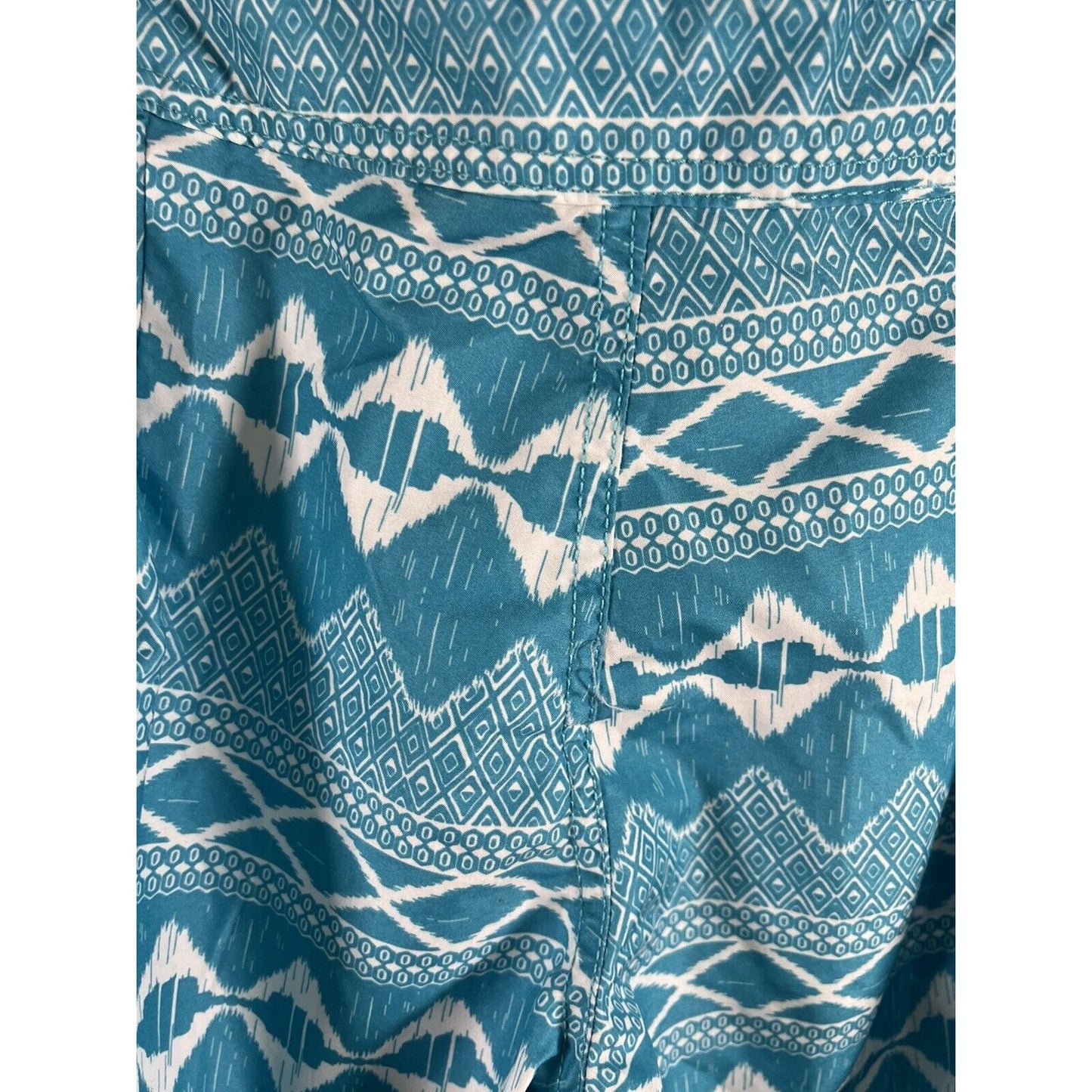 OKAMI SURF Mens Swim Trunks Blue Pockets Beach Casual Surfing Size 8 (32”x 9”)