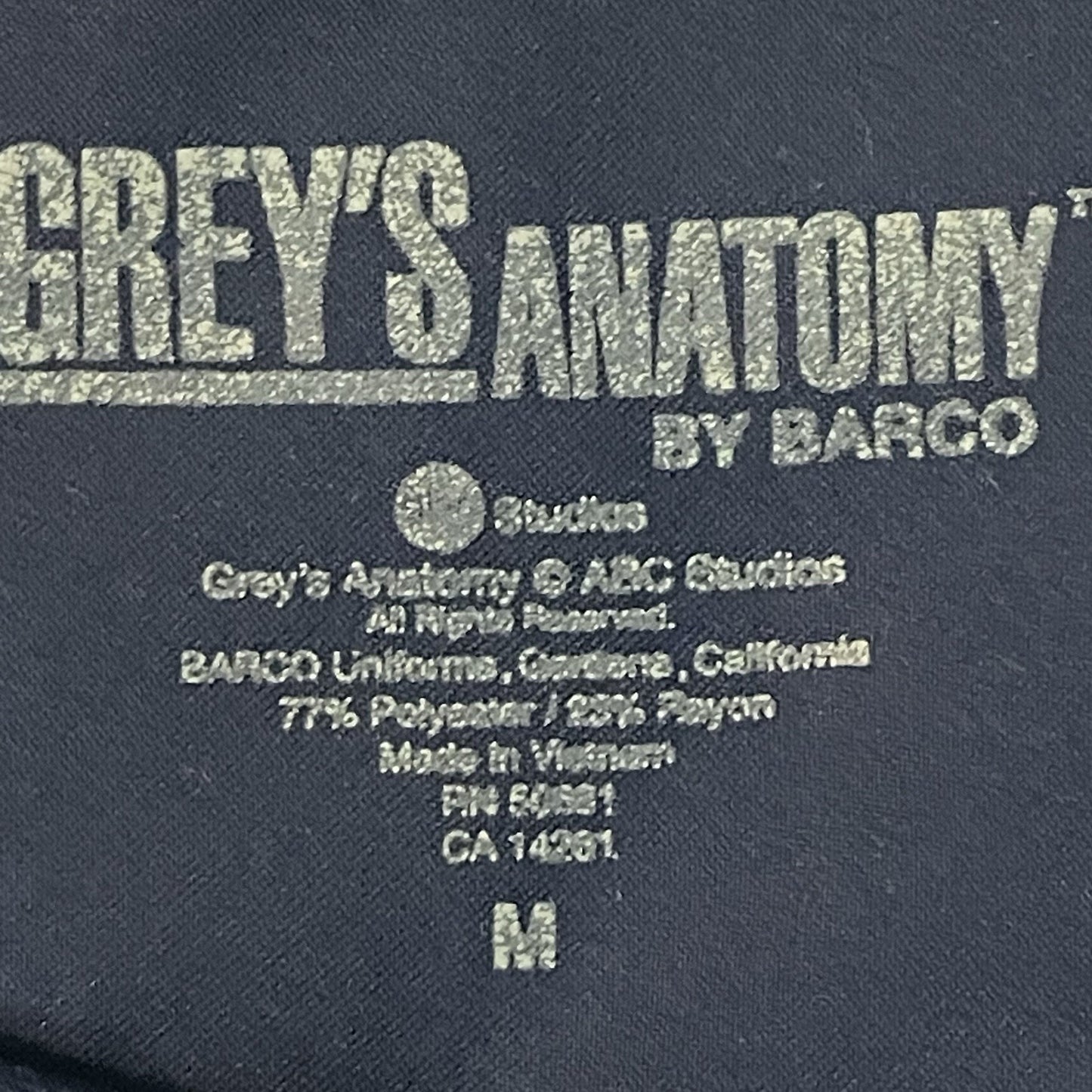 Grey’s Anatomy Blue Scrubs Uniform Drawstring Pants Pockets Size Medium (35x29)